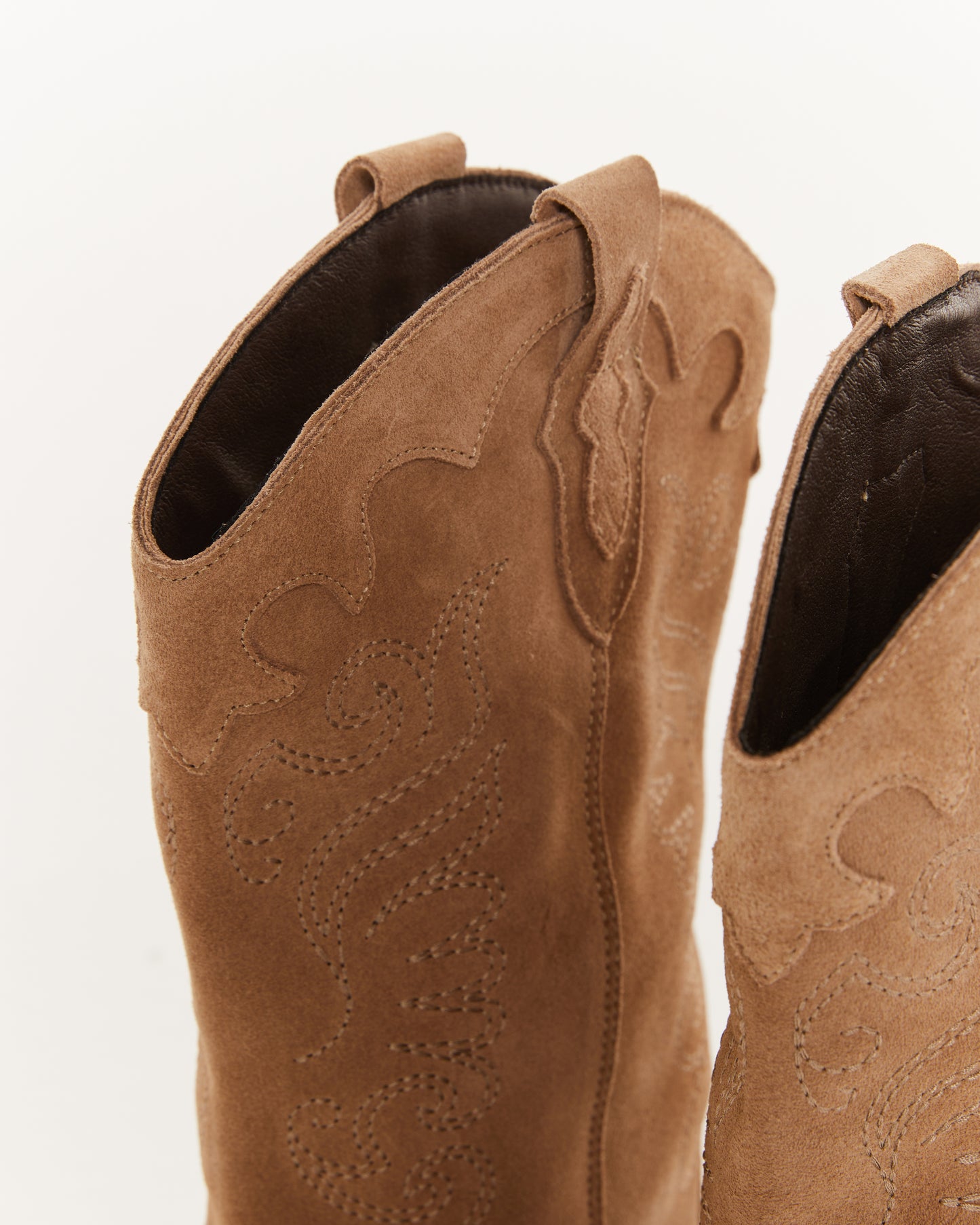 Suede cowboy boot