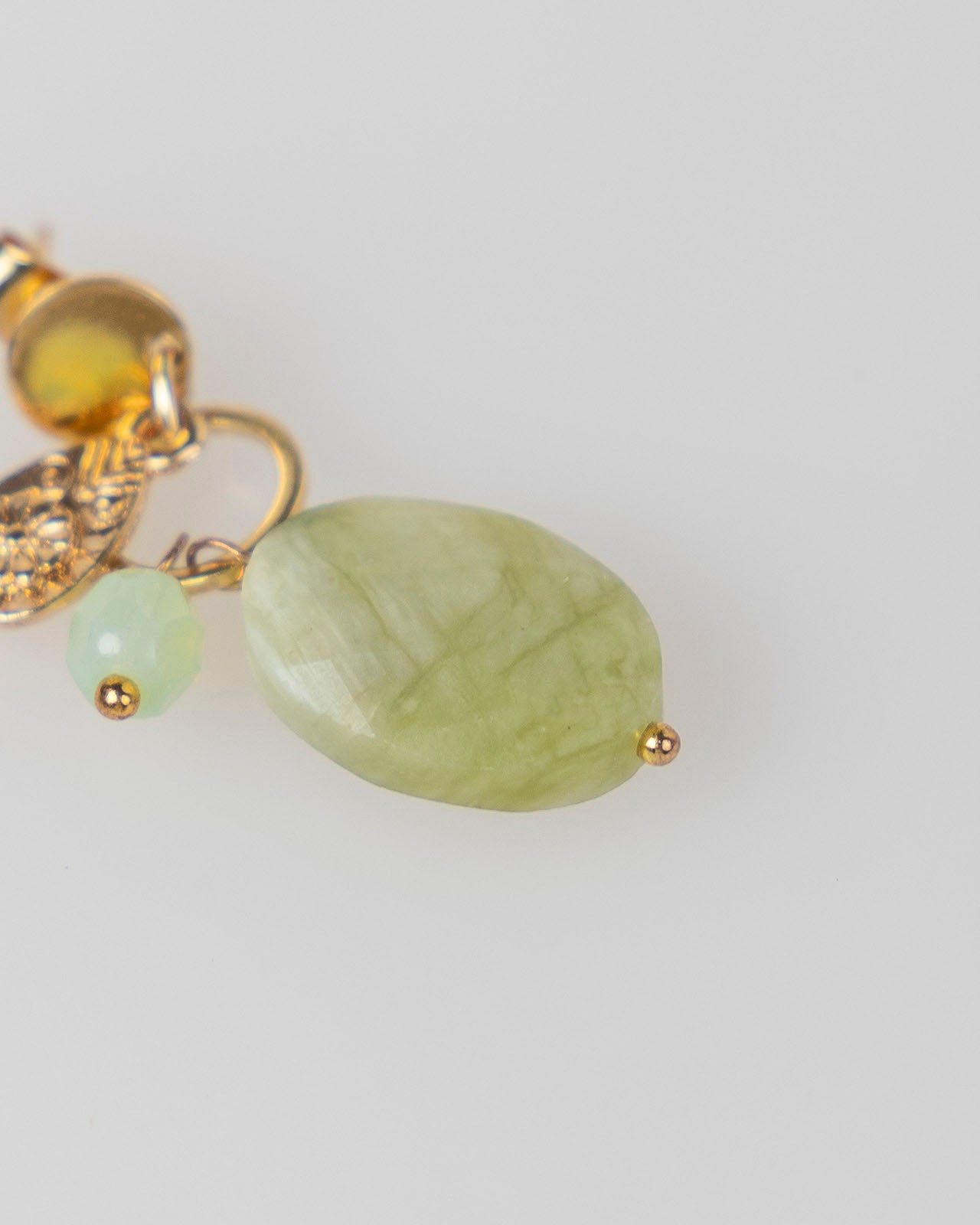 Boucles d'oreilles pierre verte