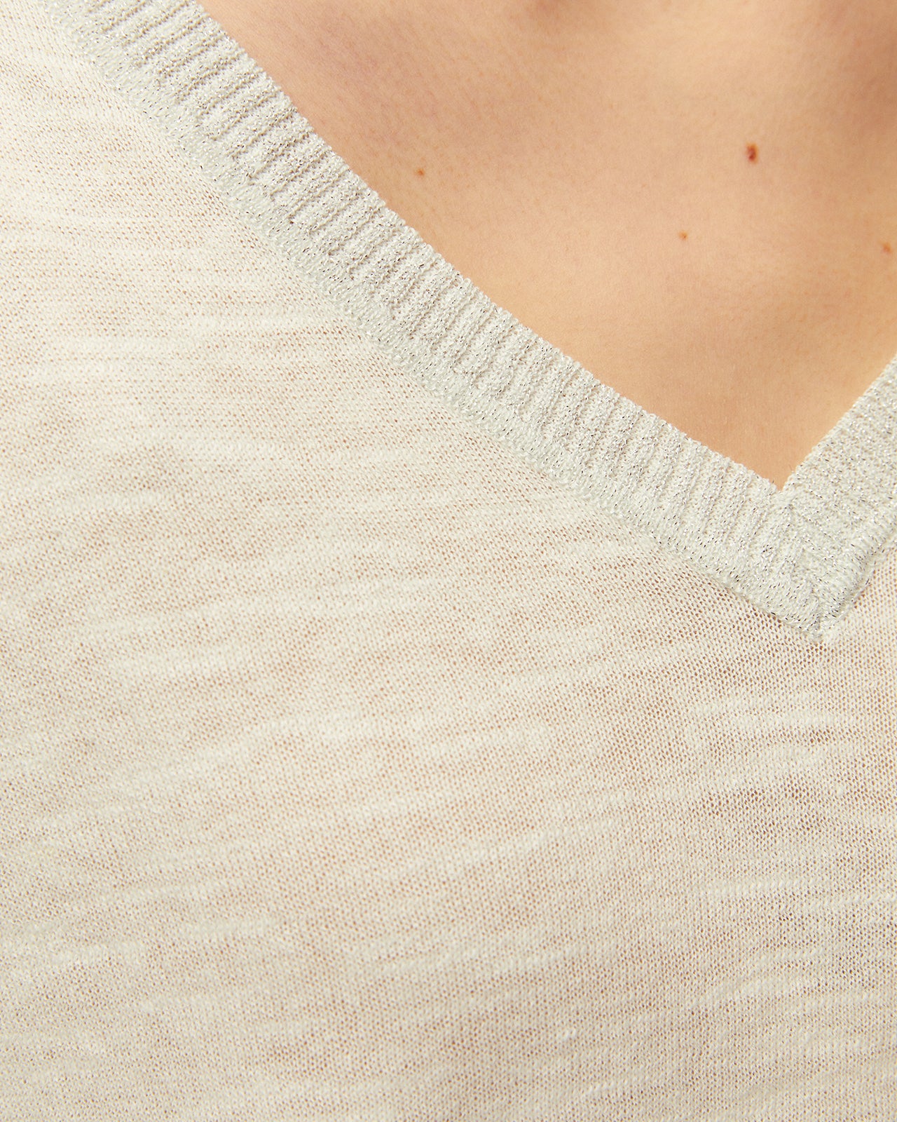 Short-sleeved linen jersey