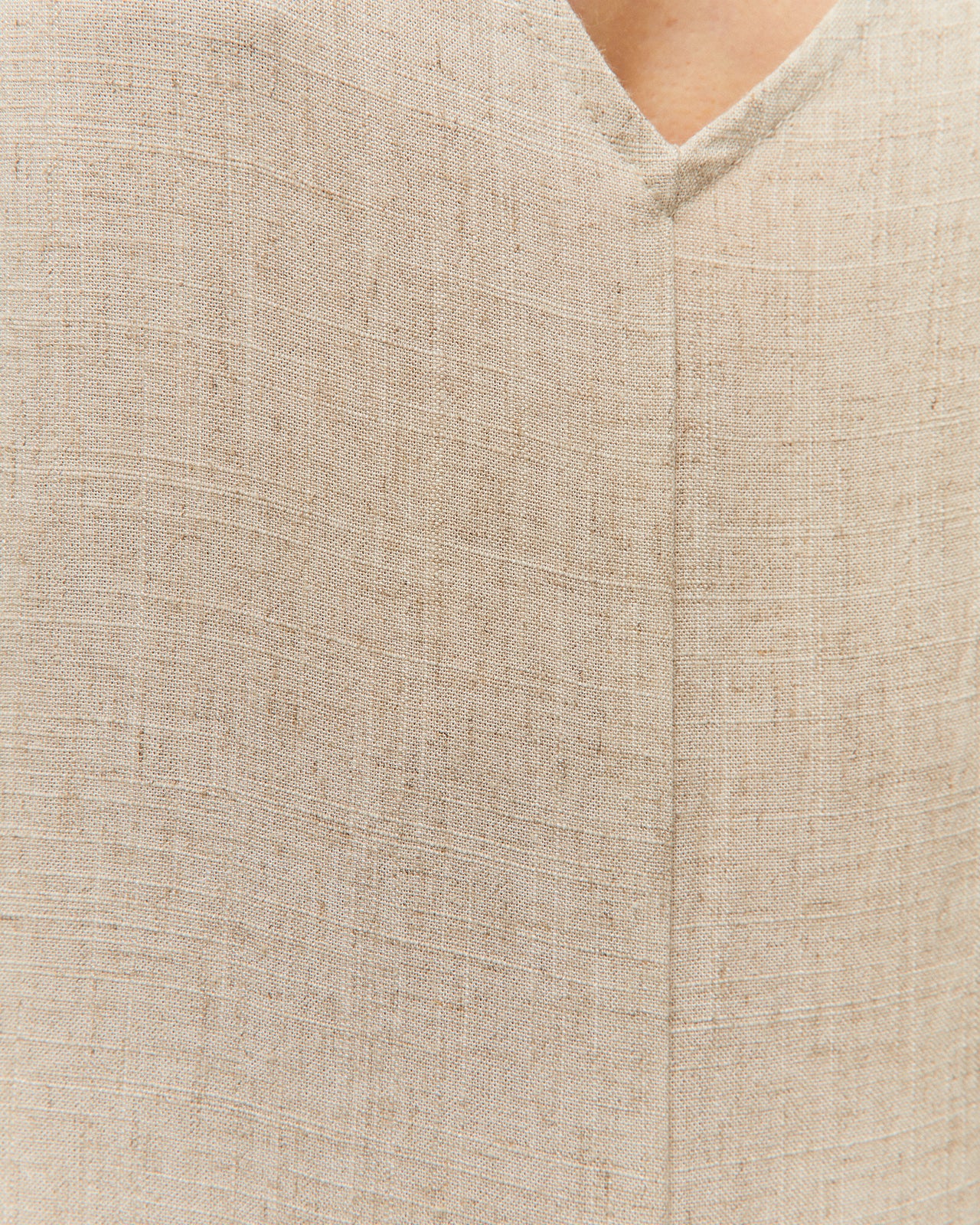 fitted linen jumpsuit