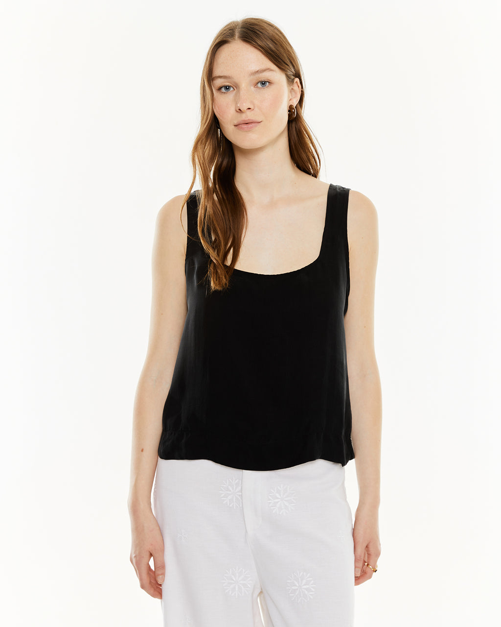 Strappy top with cupro fabric