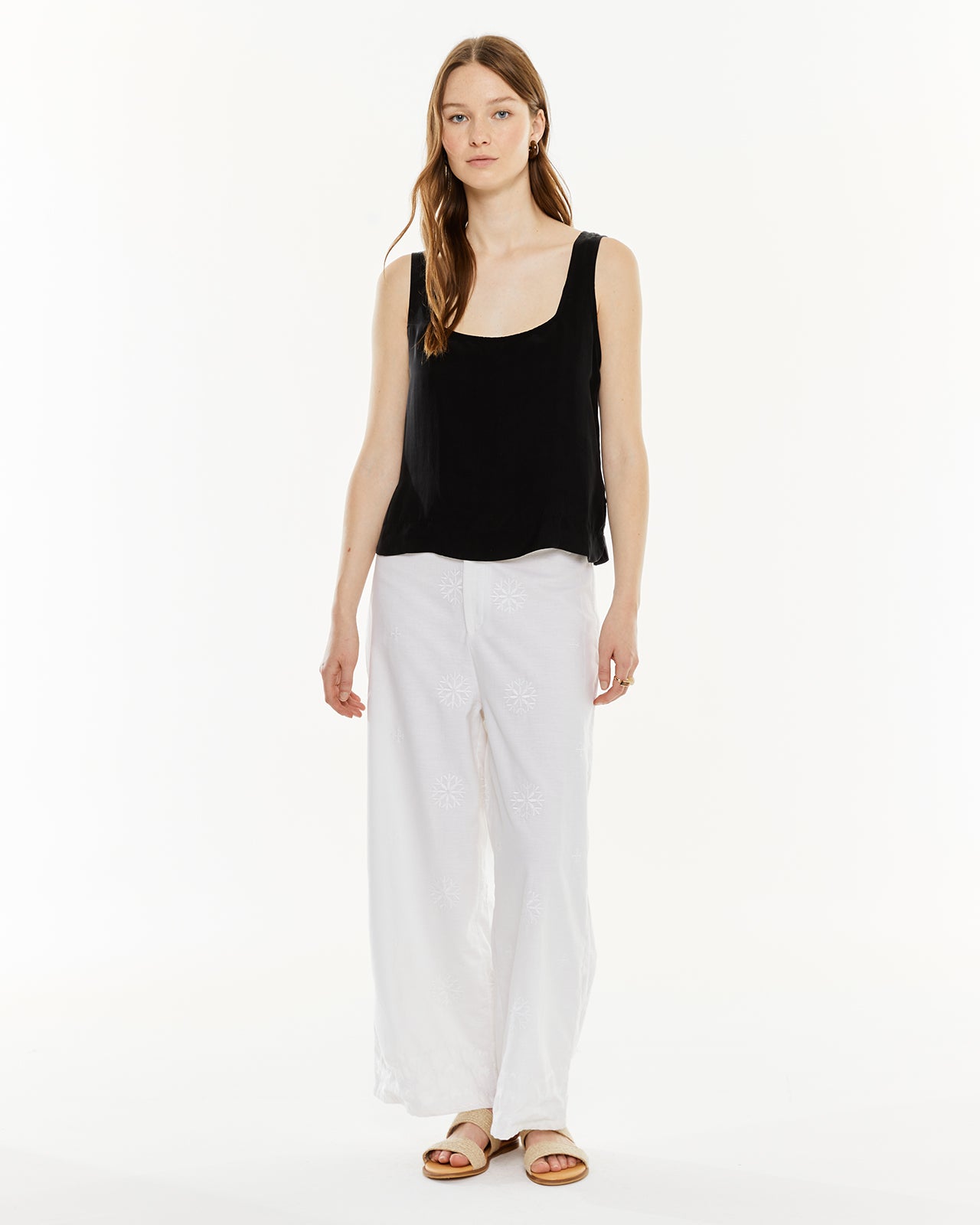 Strappy top with cupro fabric
