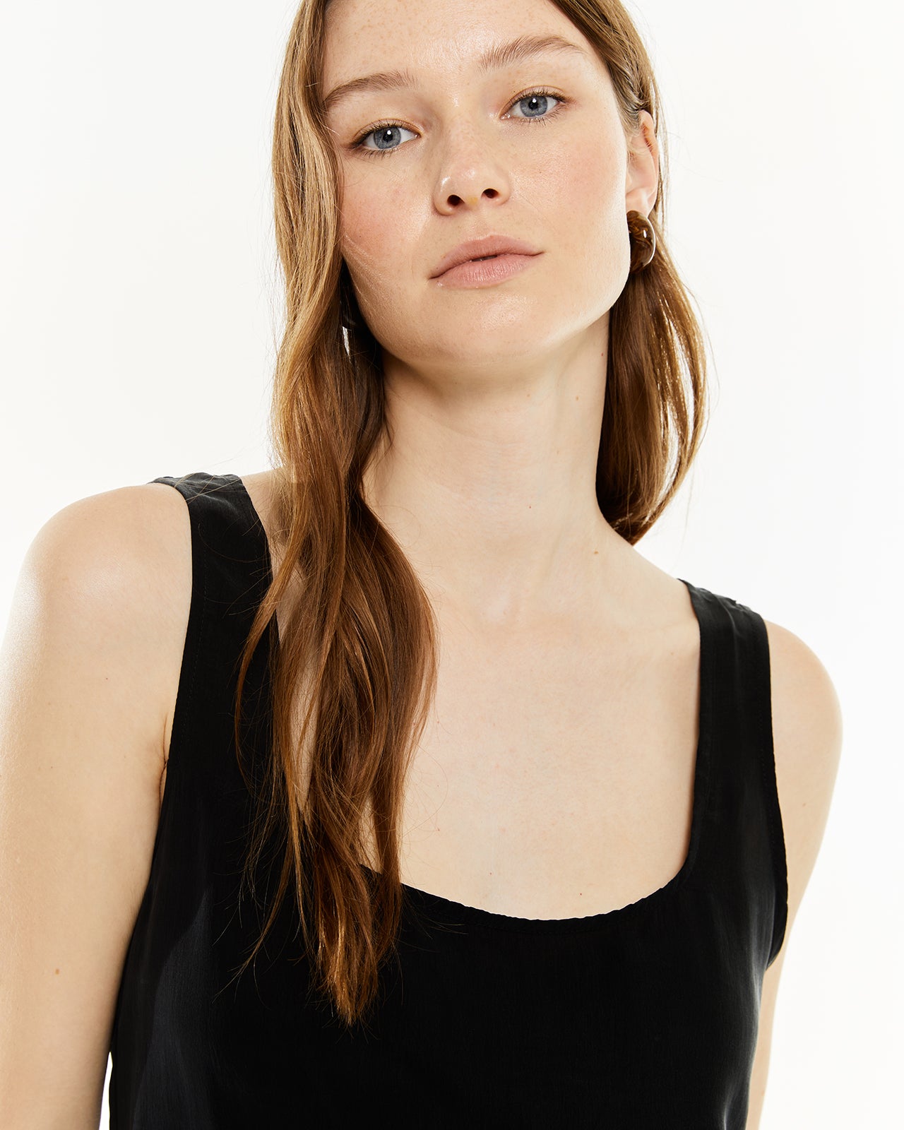 Strappy top with cupro fabric