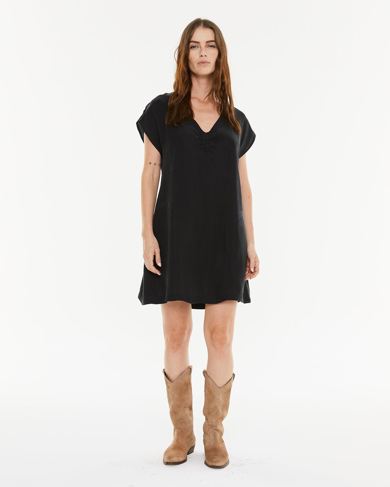 Short cupro dress