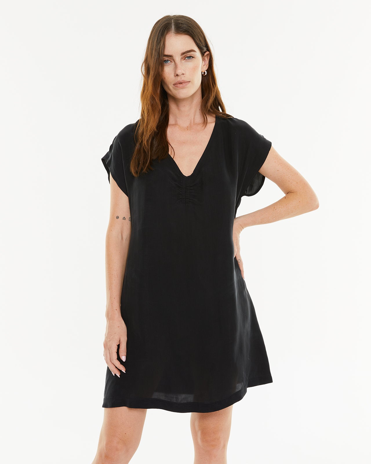 Short cupro dress