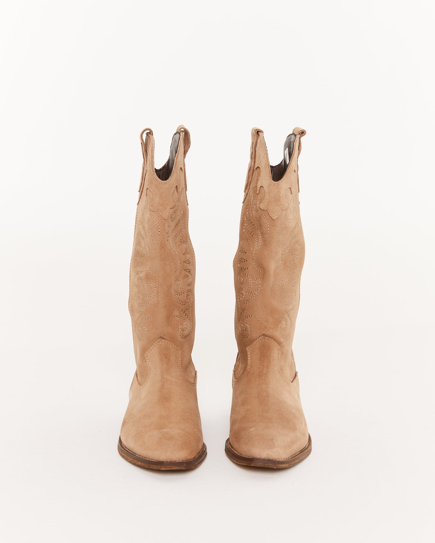 Suede cowboy boot