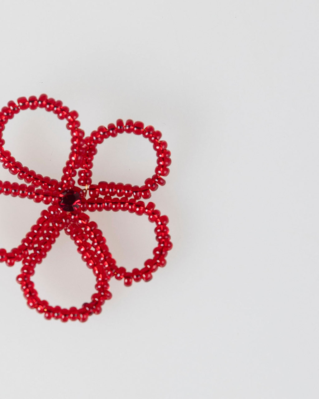 Pendientes de flor roja
