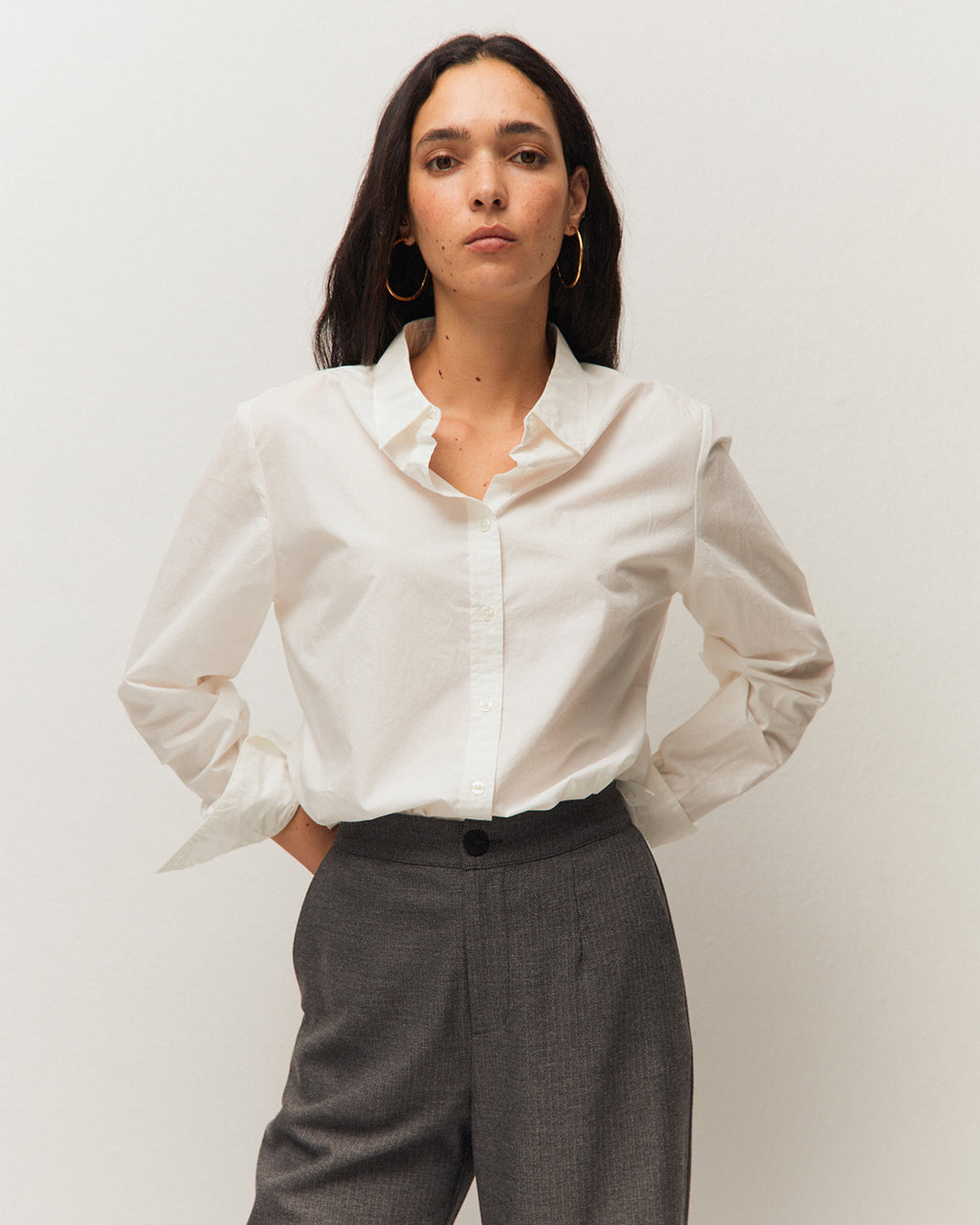 Camisa popelin blanca