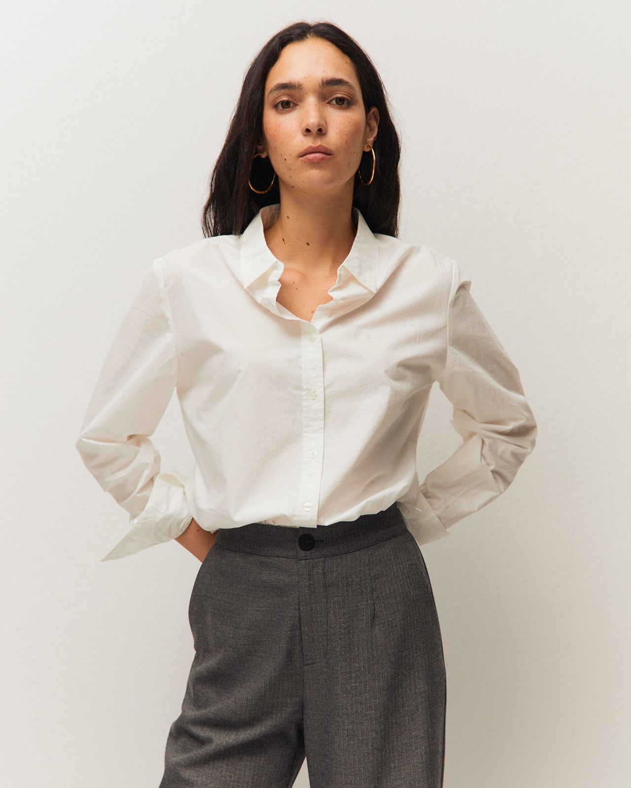 Camisa popelin blanca