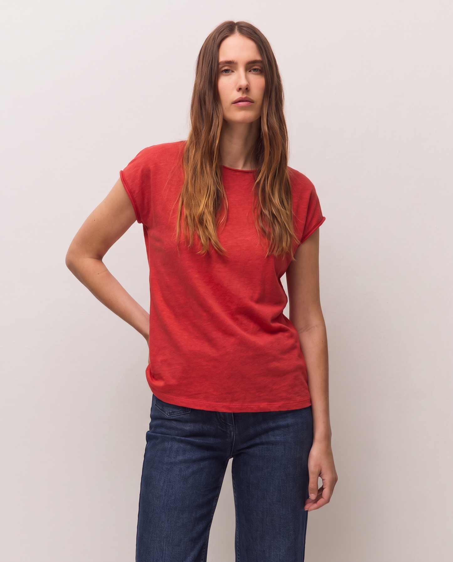 Camiseta manga corta con lúrex