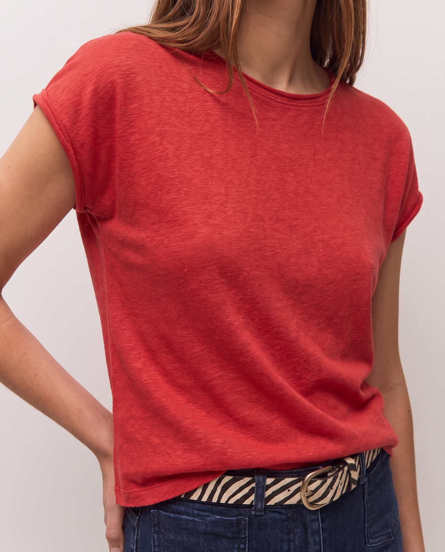 Camiseta manga corta con lúrex
