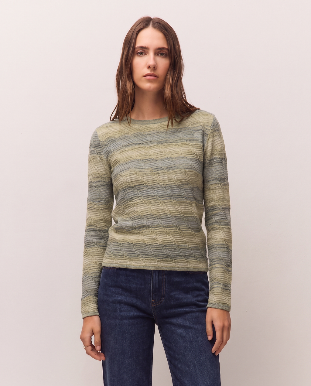 Jersey listado de jacquard