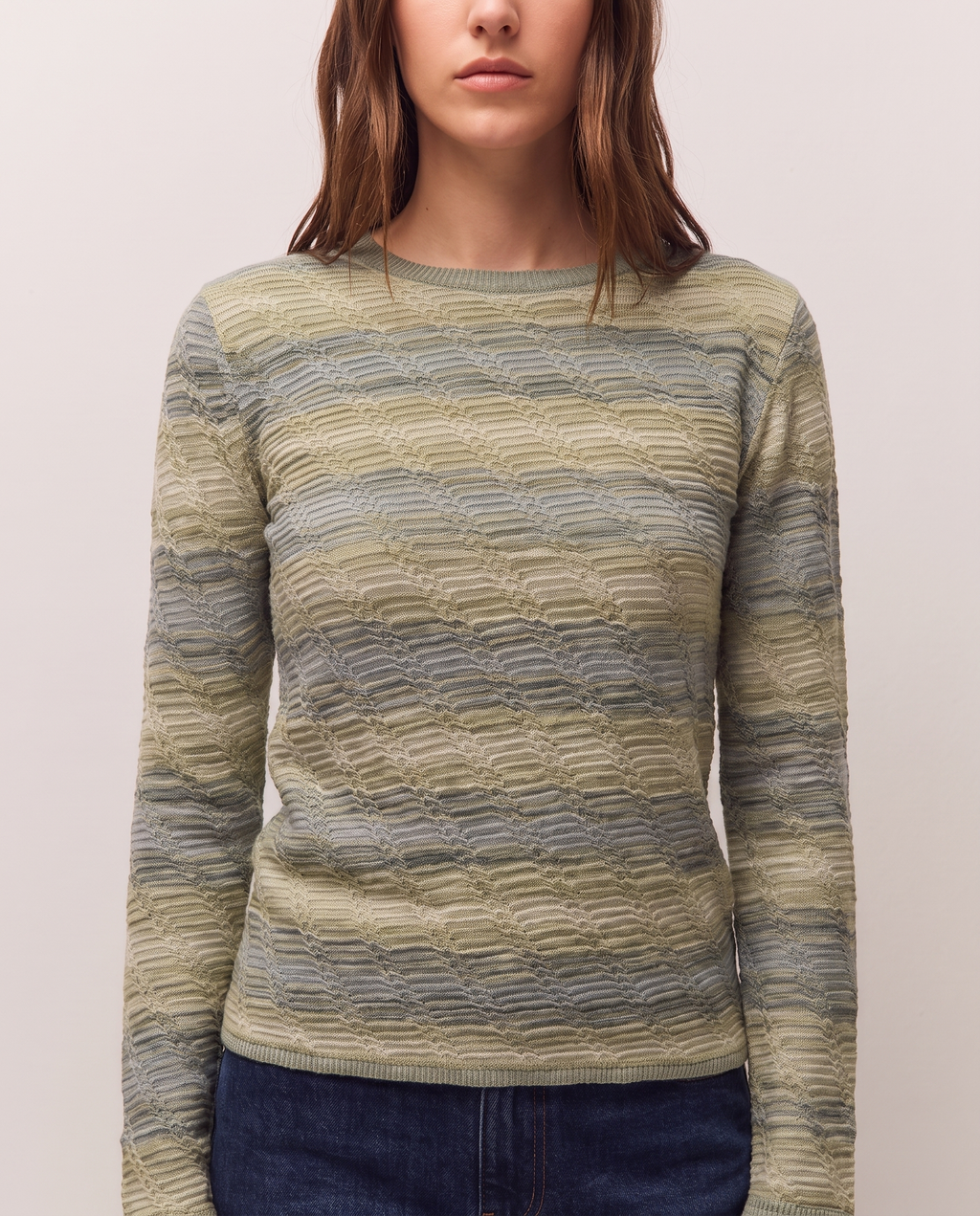 Jersey listado de jacquard
