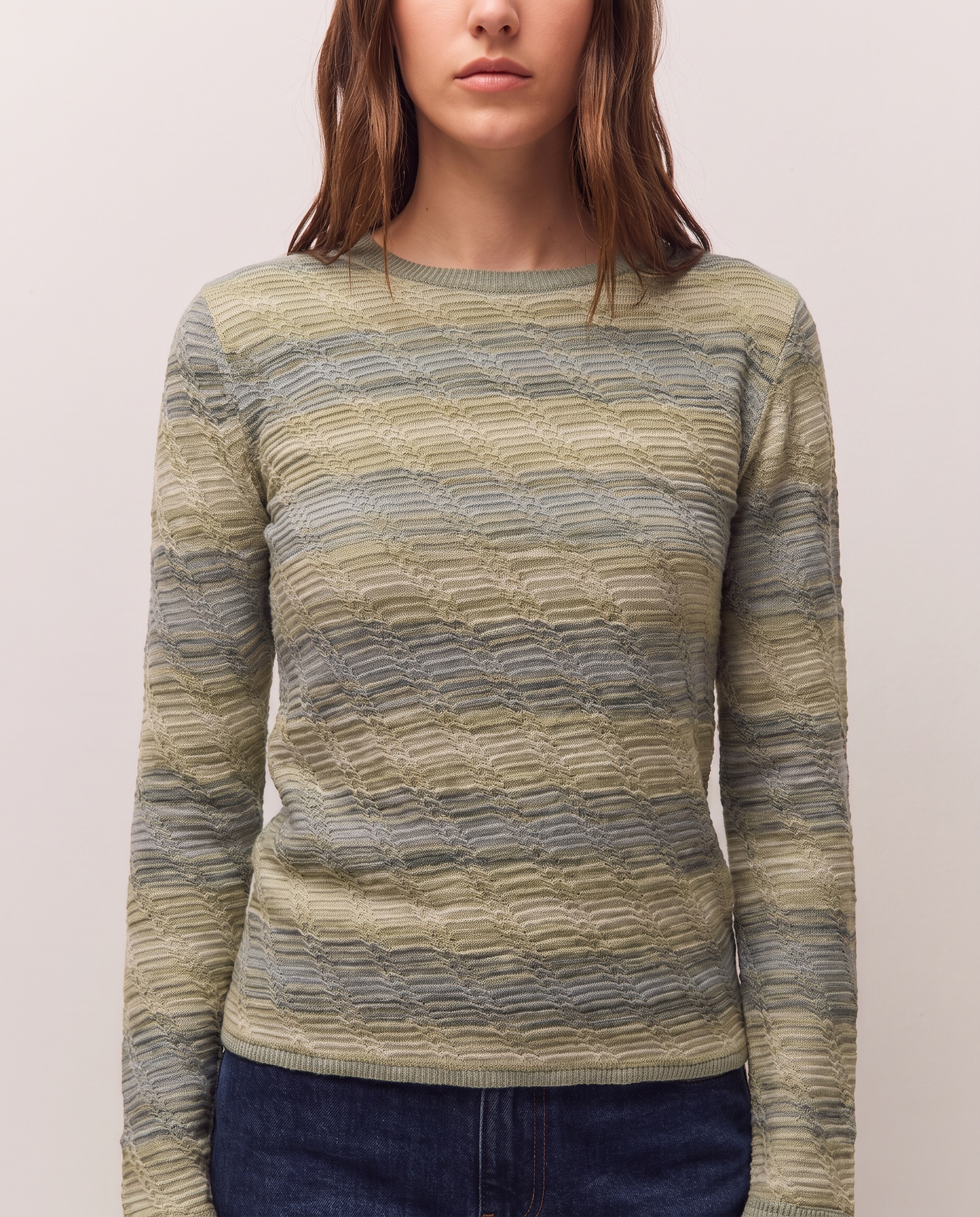 Jersey listado de jacquard