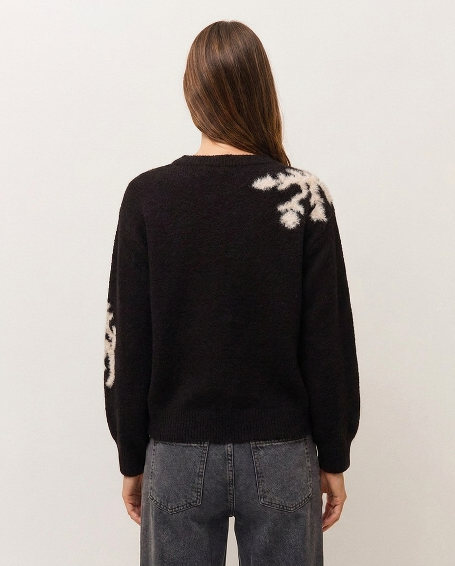 Jersey jacquard floral