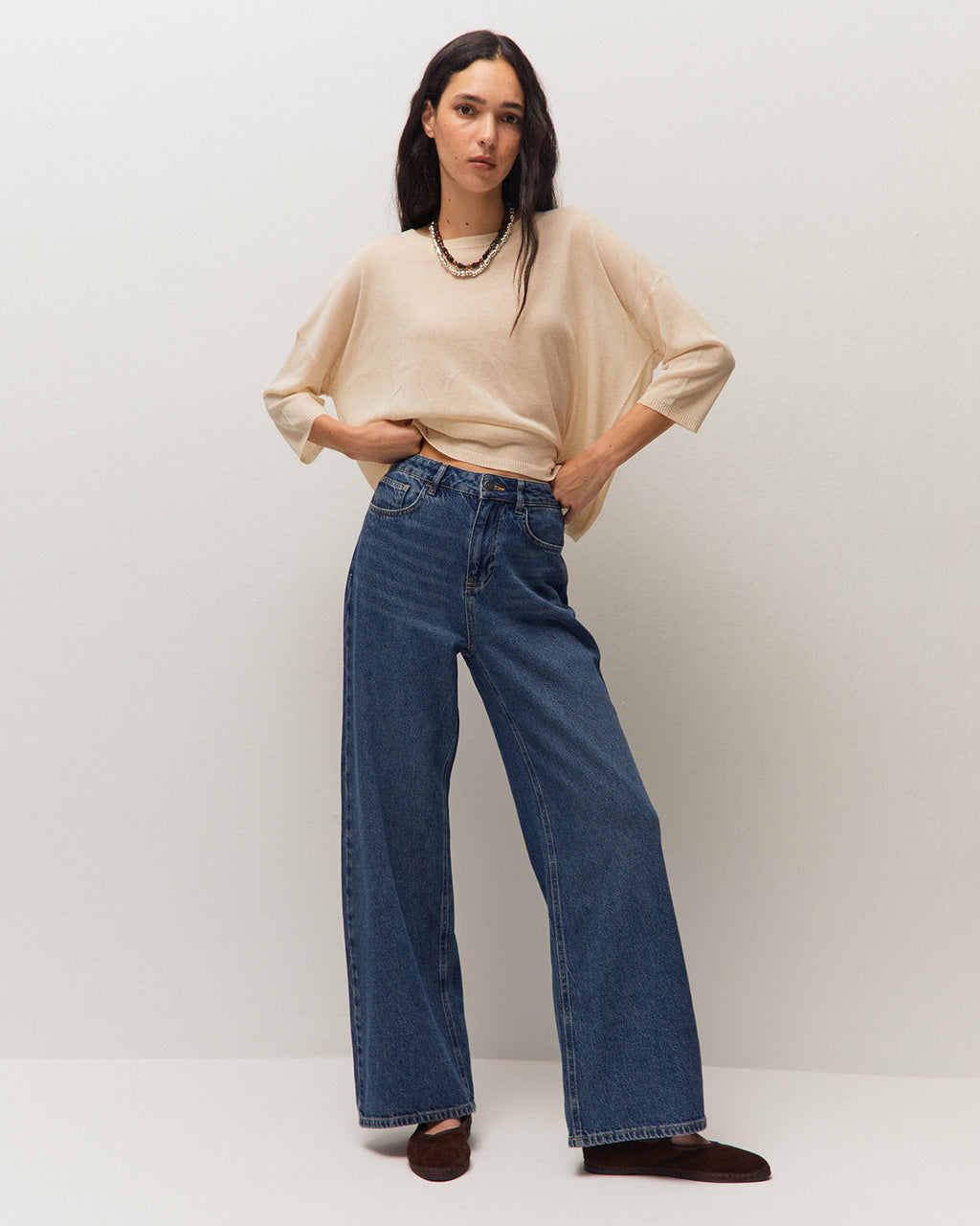 Pantalón denim fluido