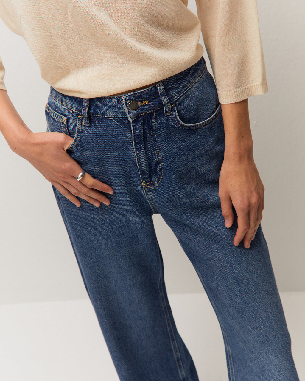 Pantalón denim fluido