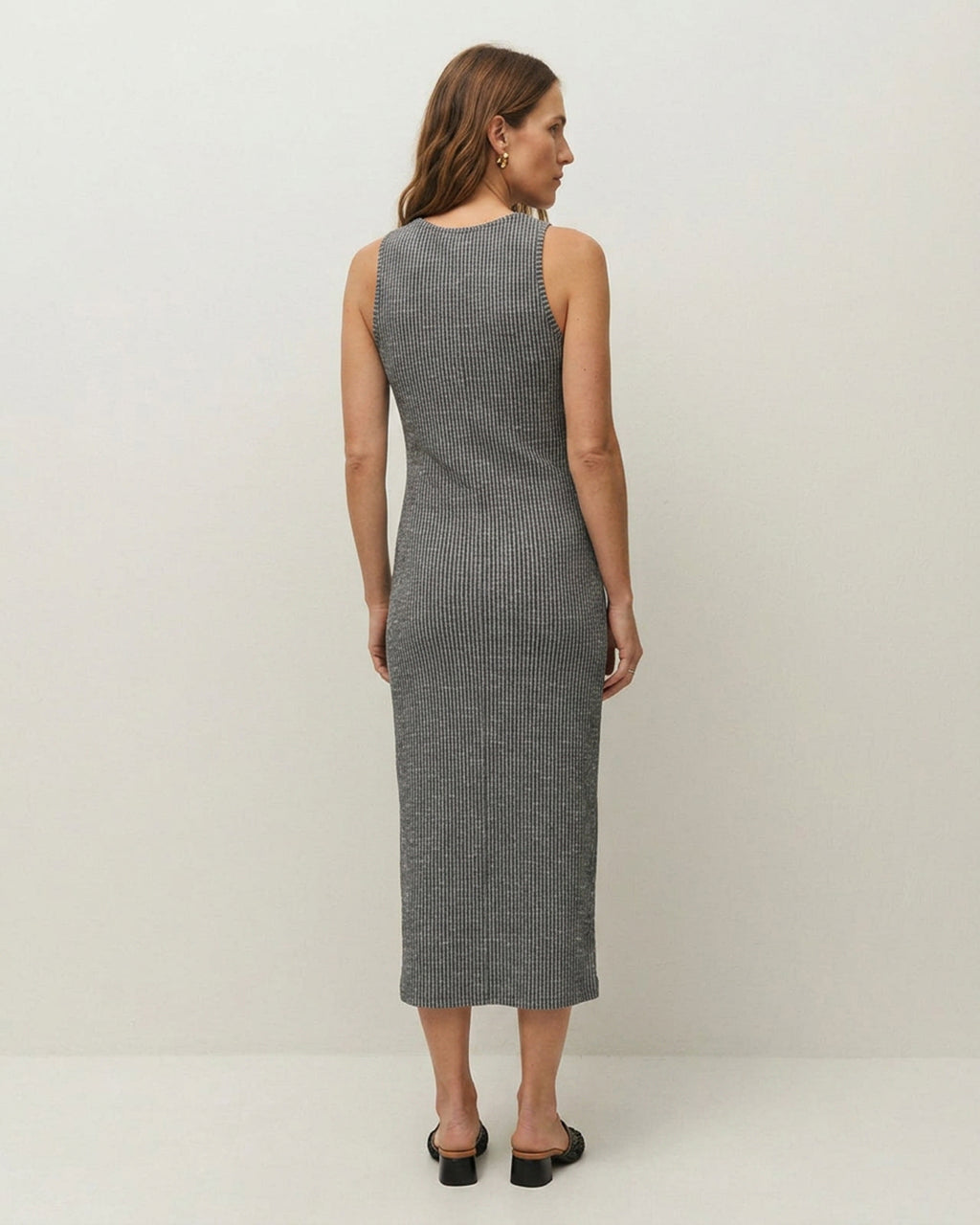 Vestido  largo de canalé
