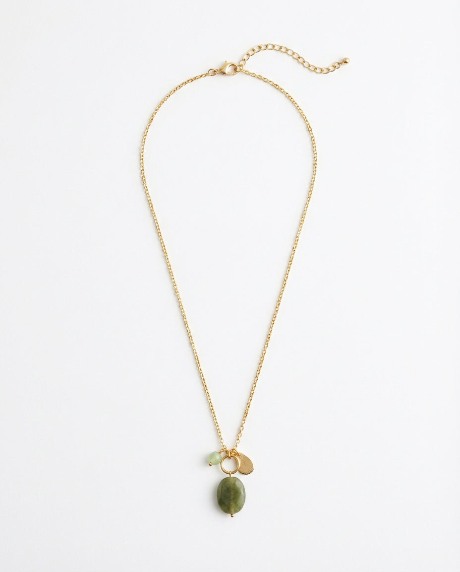Green stone necklace