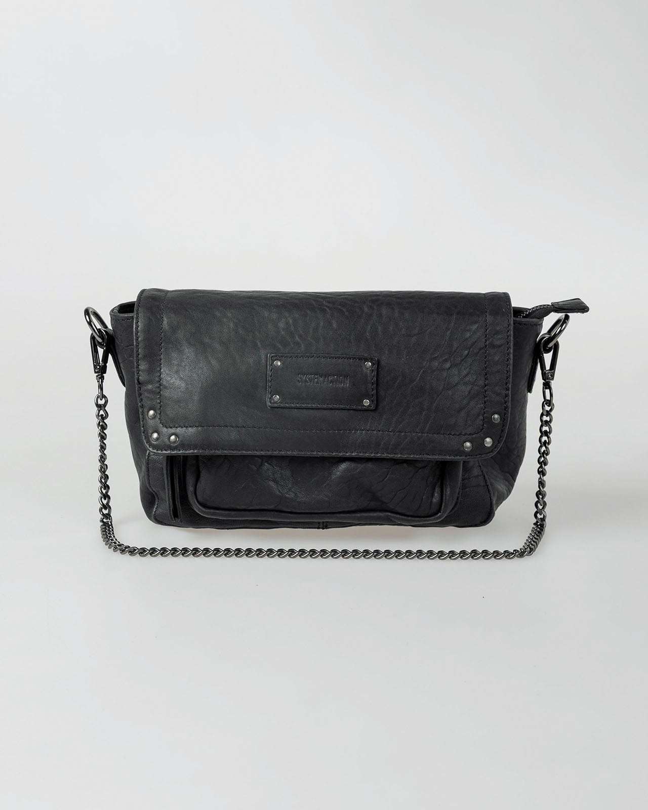 Studded leather bag
