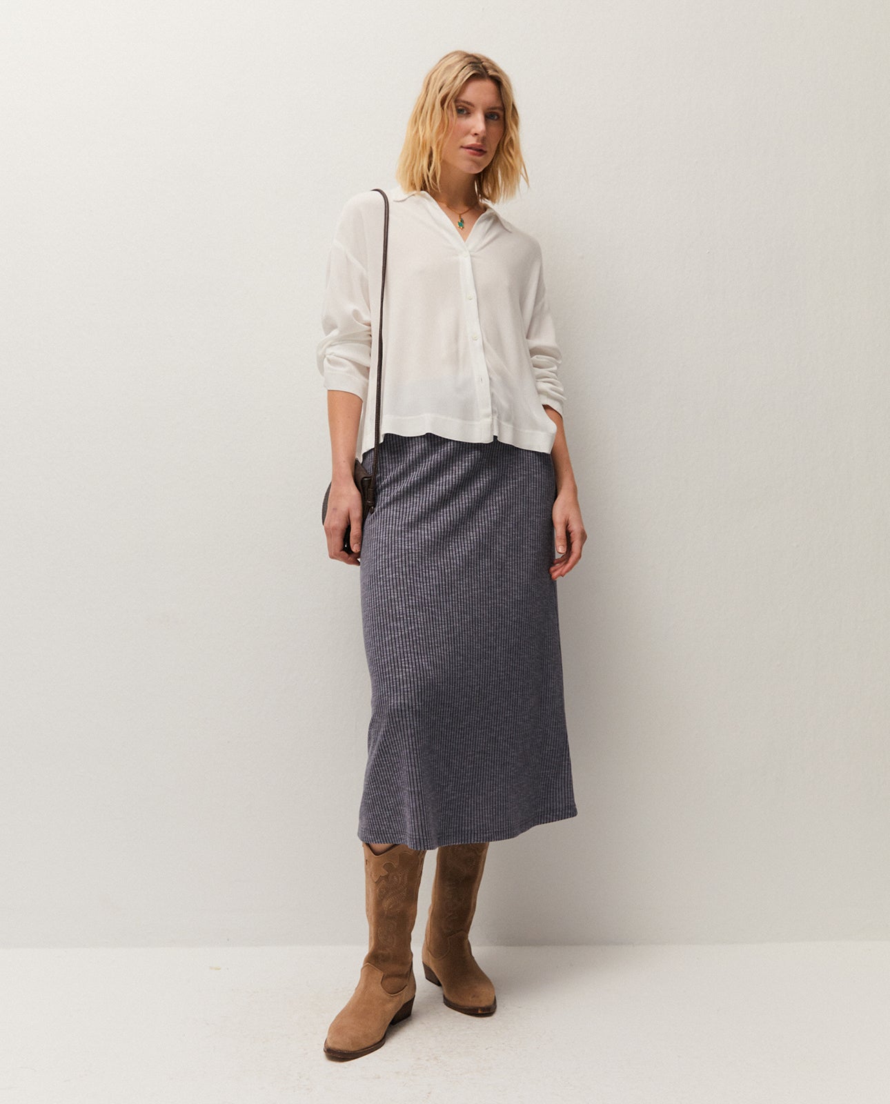 Chemise basique à col chemise