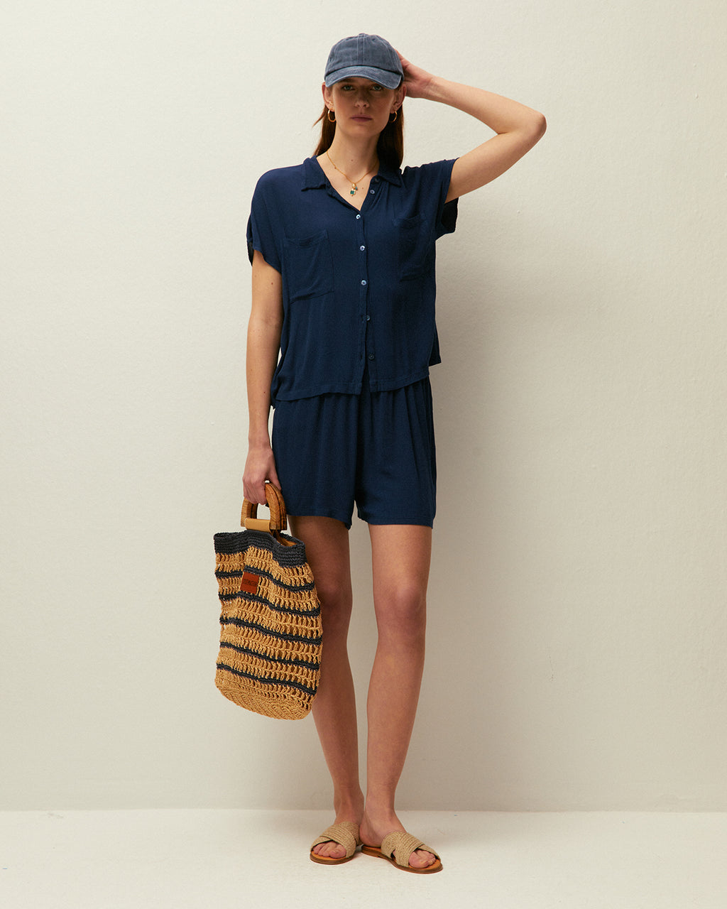 Camisa bambula bolsillos