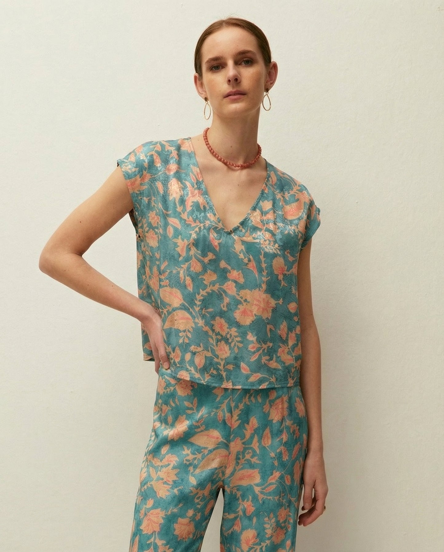Chemise à manches courtes imprimée