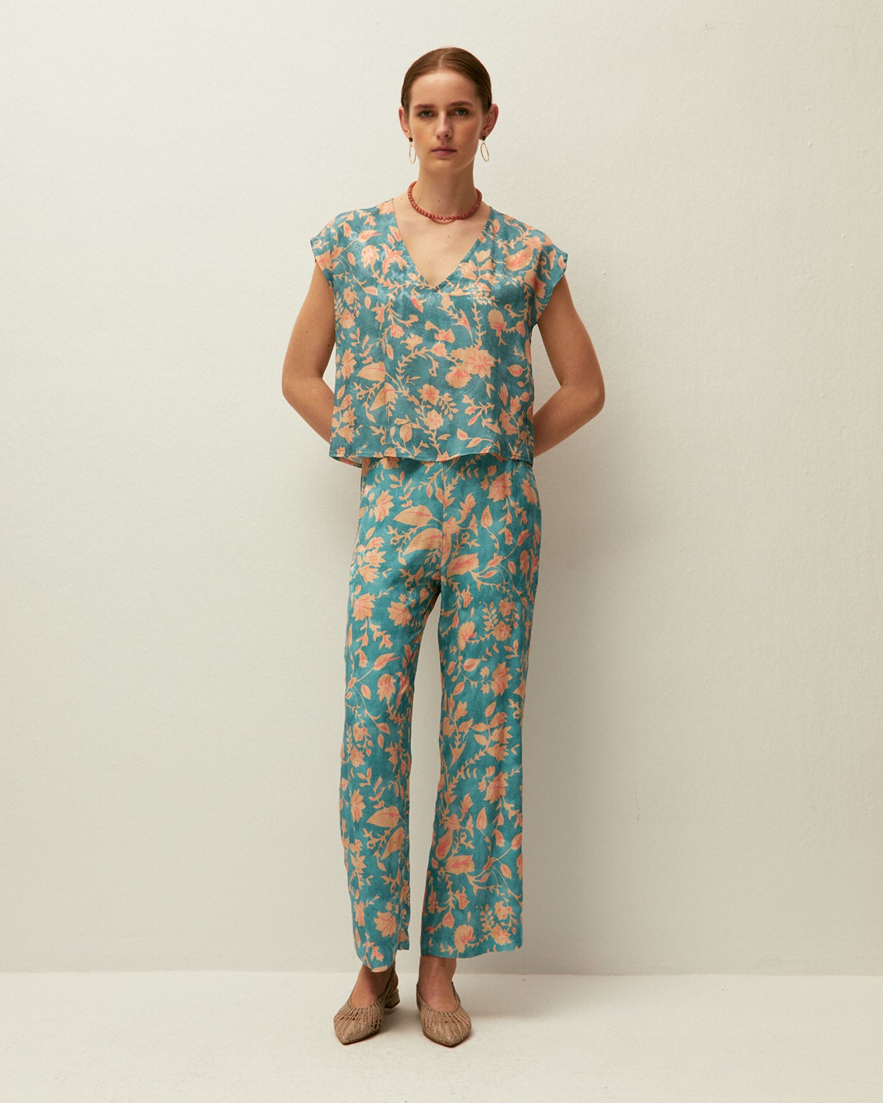Chemise à manches courtes imprimée