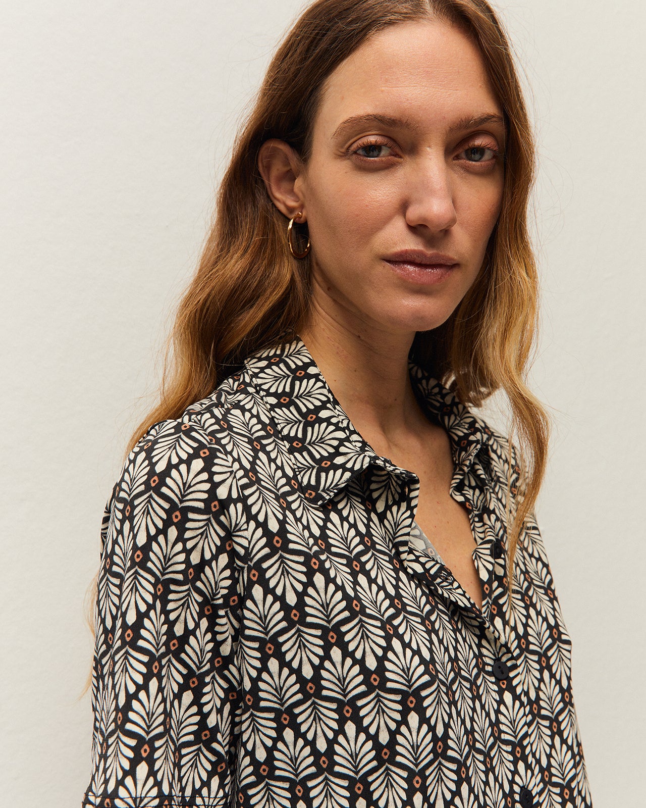 Geometric print shirt