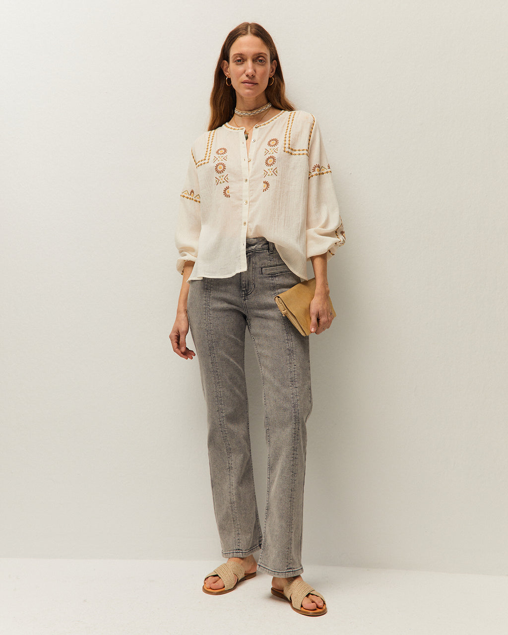 Camisa Bordado de colores