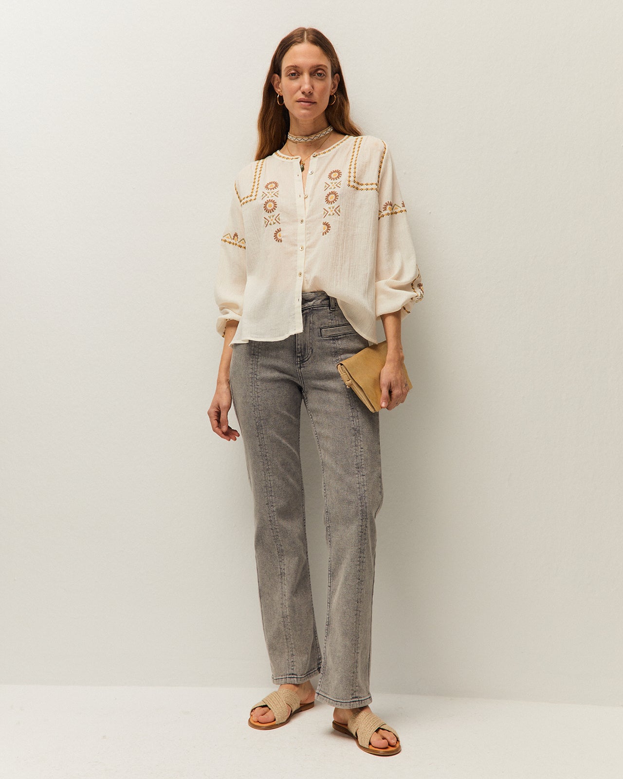 Camisa Bordado de colores