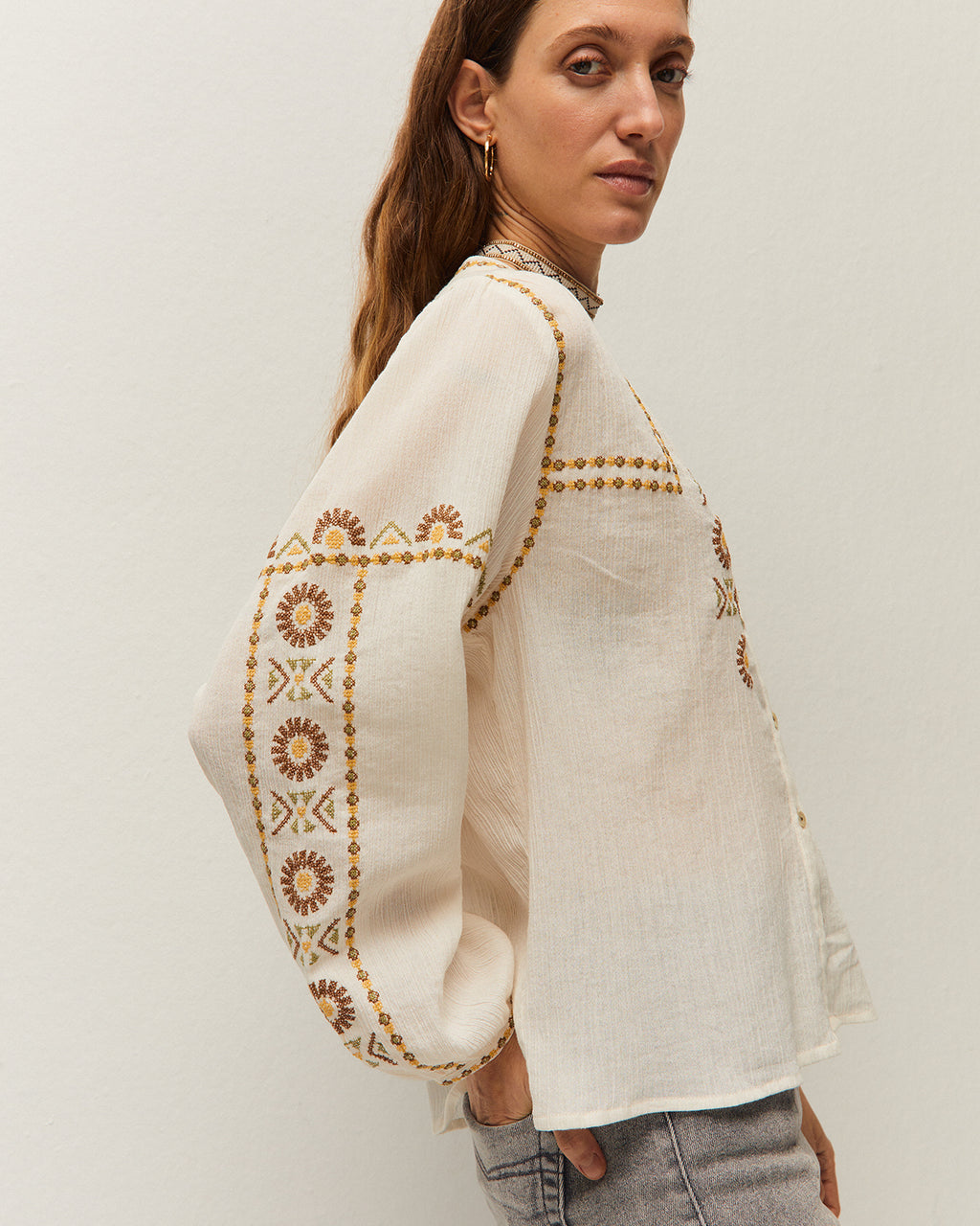 Camisa Bordado de colores