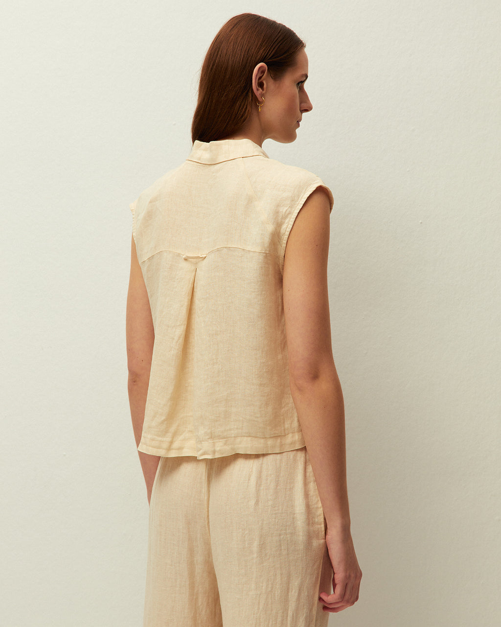 Camisa lino escote camisero