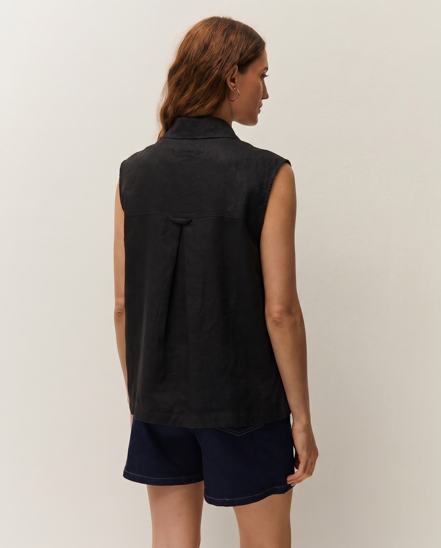 Camisa lino escote camisero