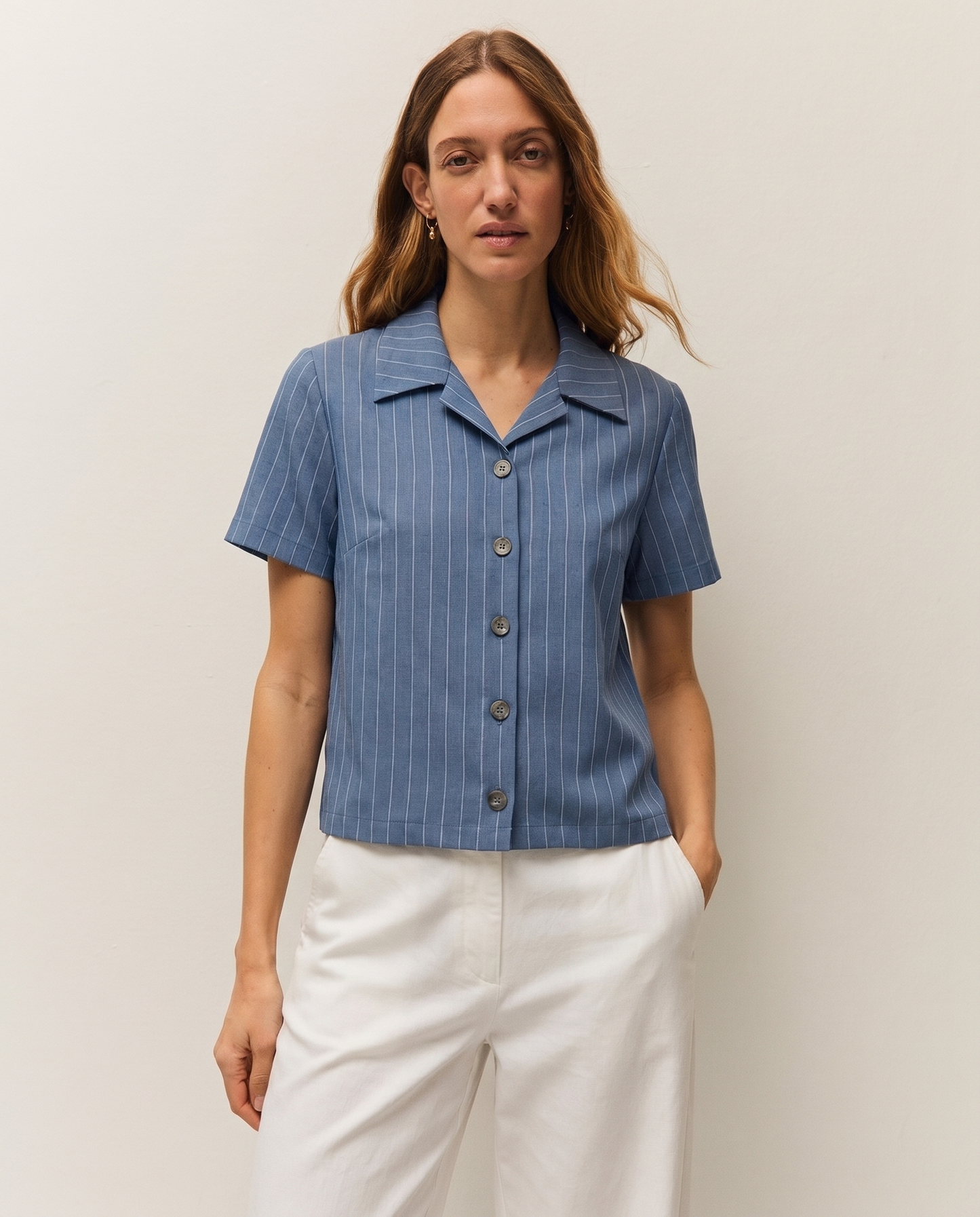 Camisa fluida raya diplomatica