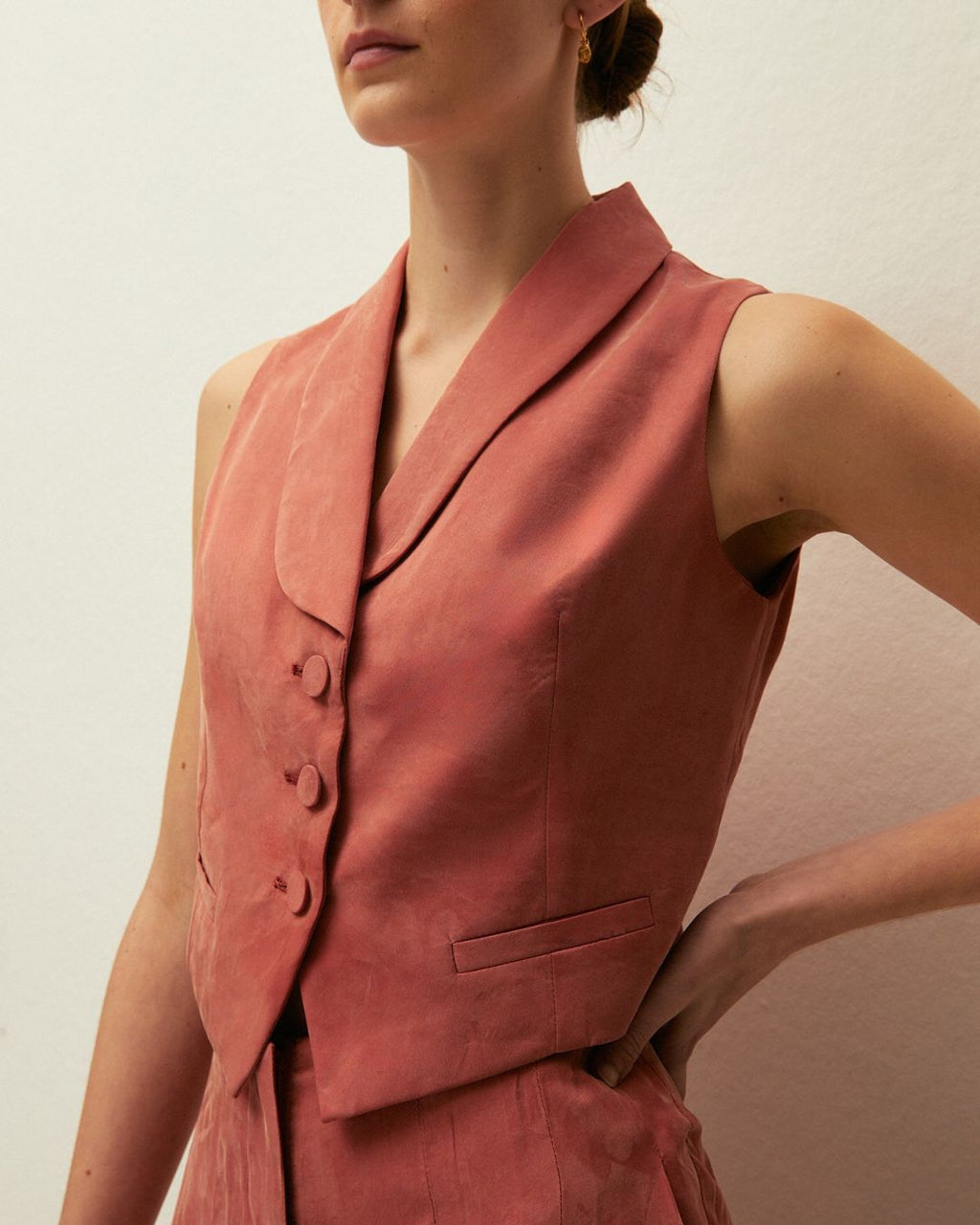 Chaleco fiesta tencel