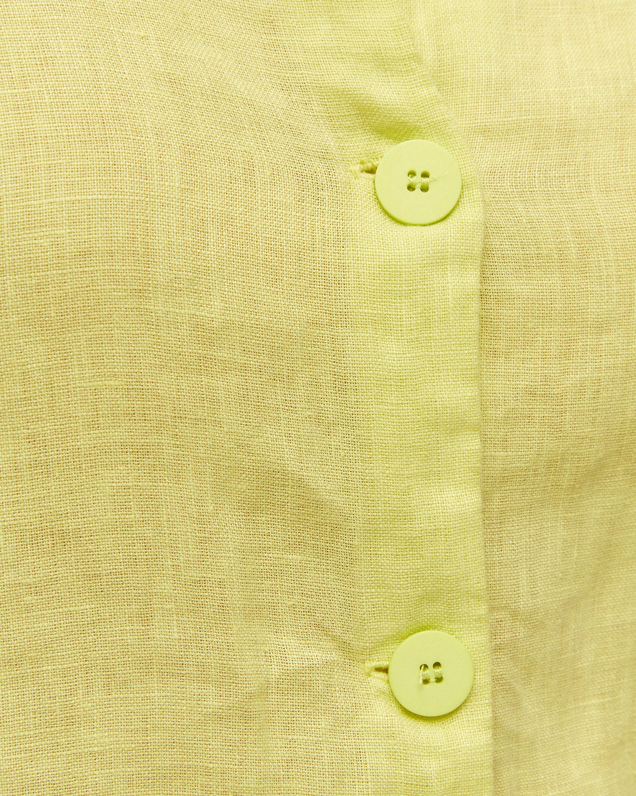 Linen vest with shirt collar