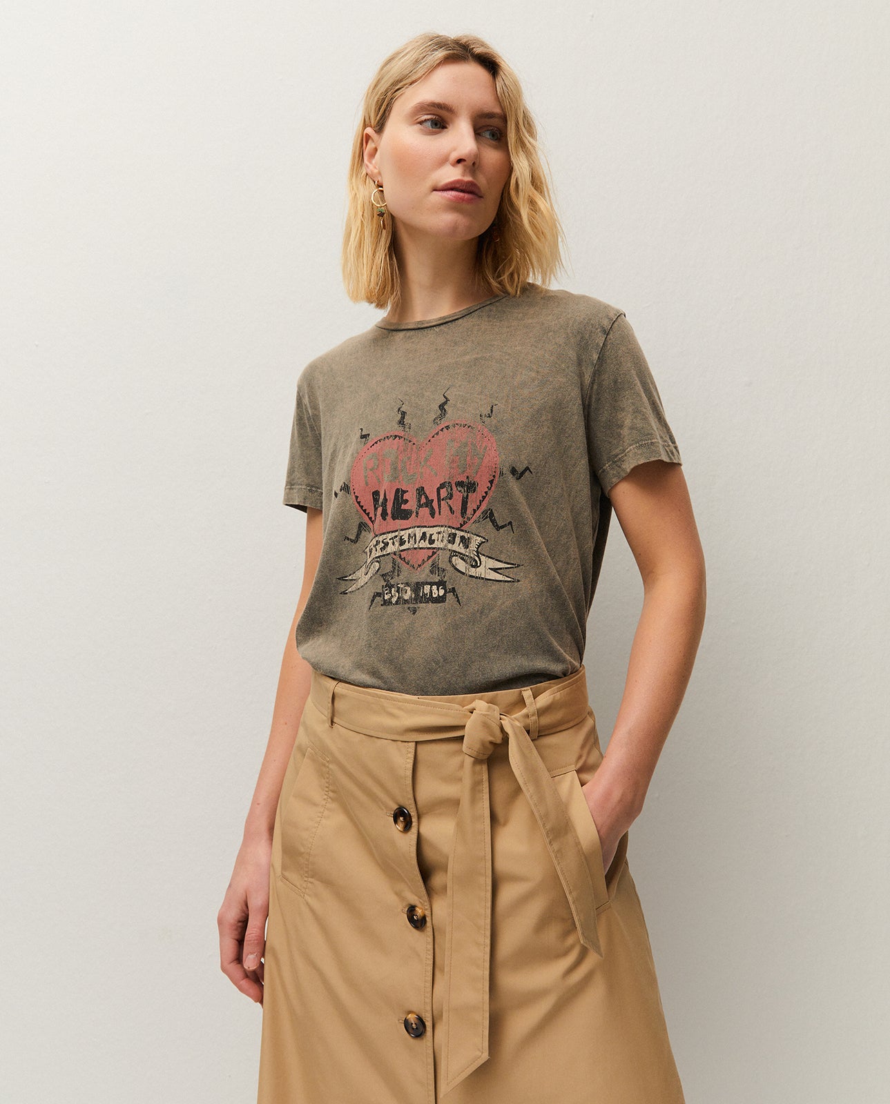 T-shirt à imprimé cœur