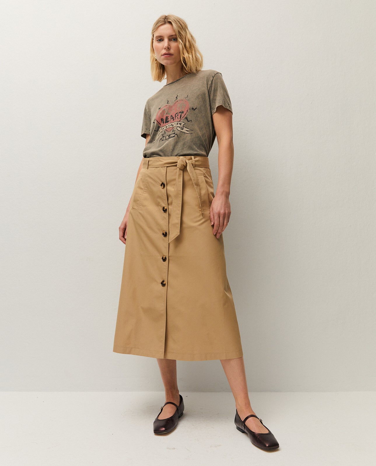 T-shirt à imprimé cœur