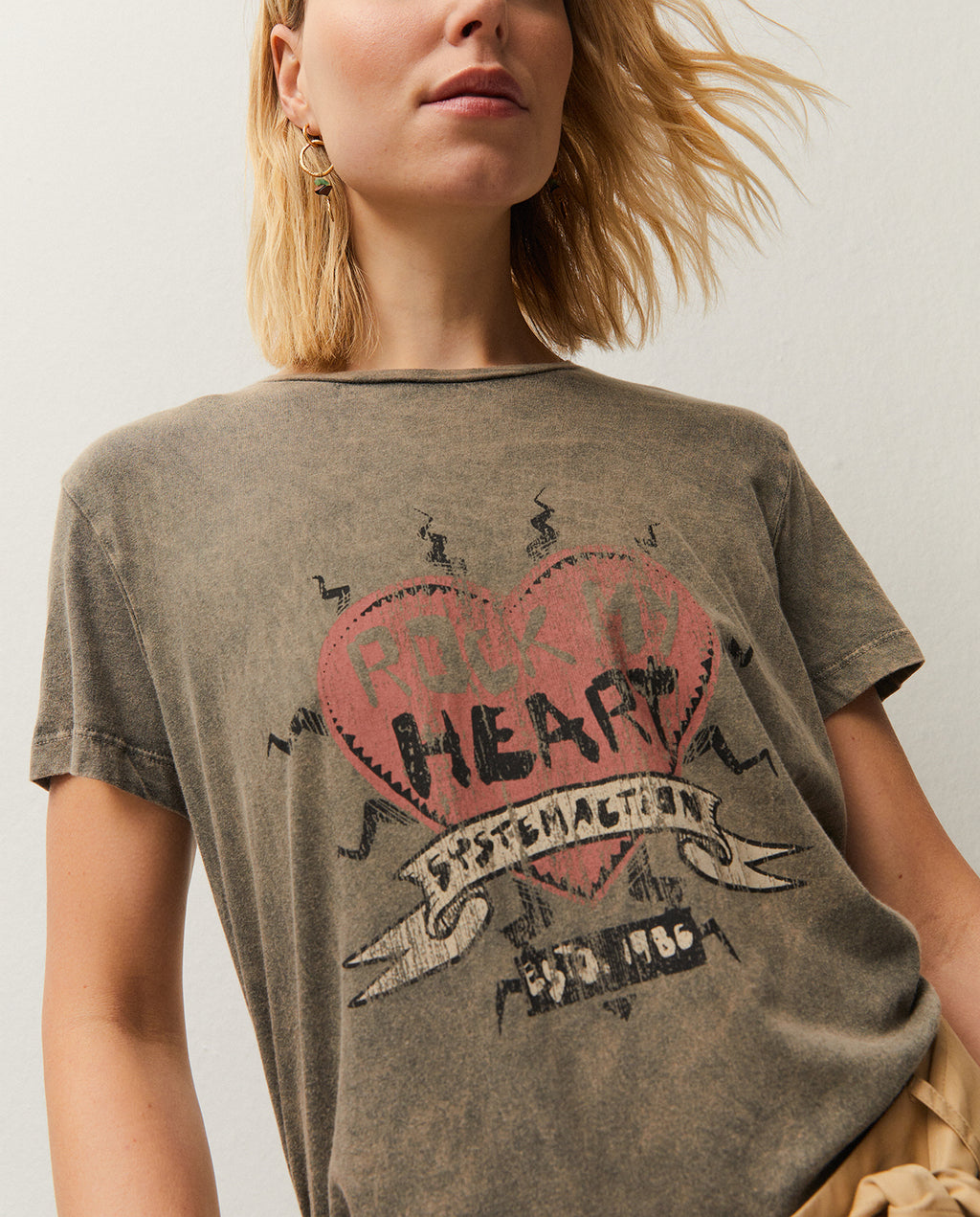 T-shirt à imprimé cœur