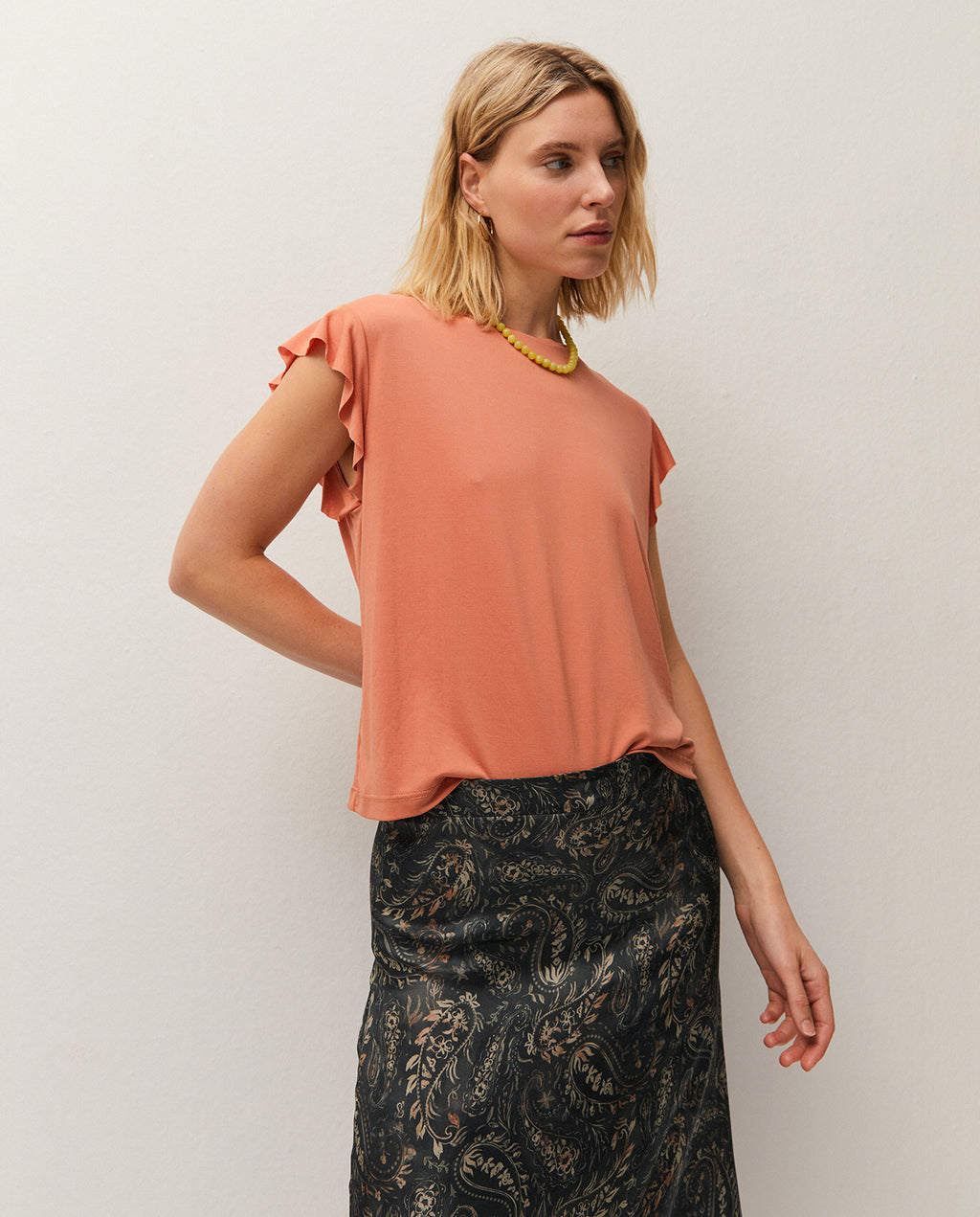 t-shirt à volants