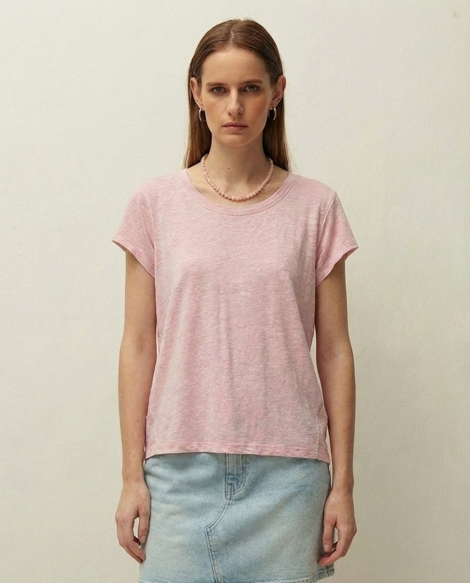 T-shirt with contrast thread detail