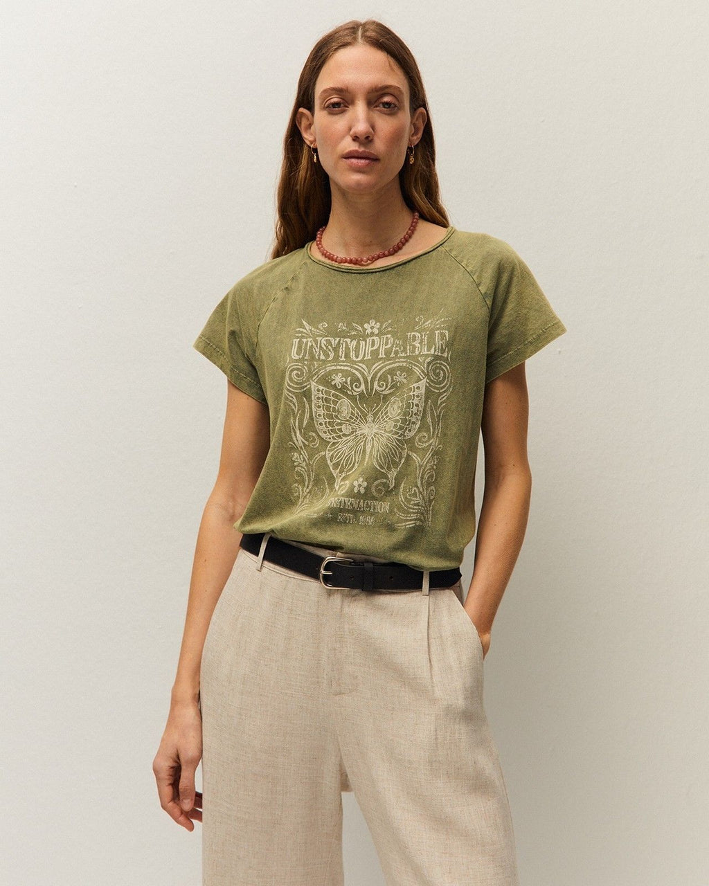 Camiseta con print de mariposa