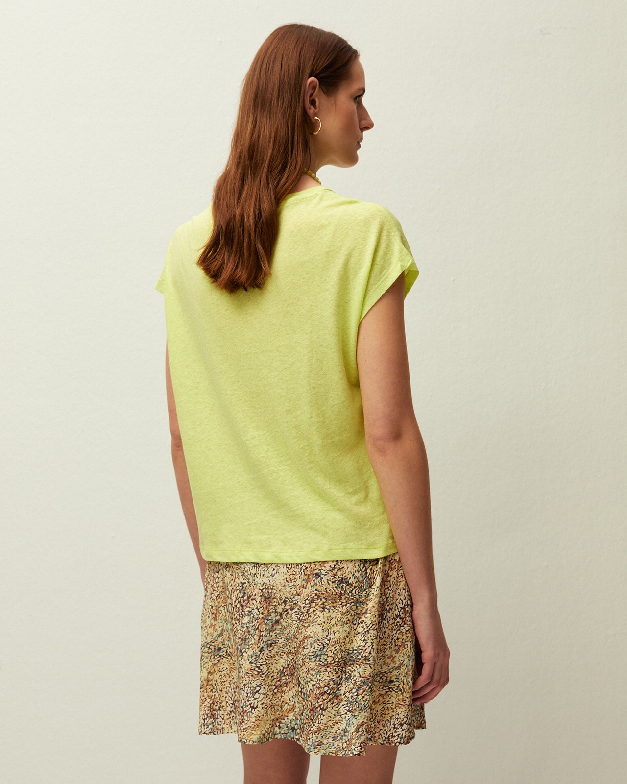 Linen short-sleeve T-shirt
