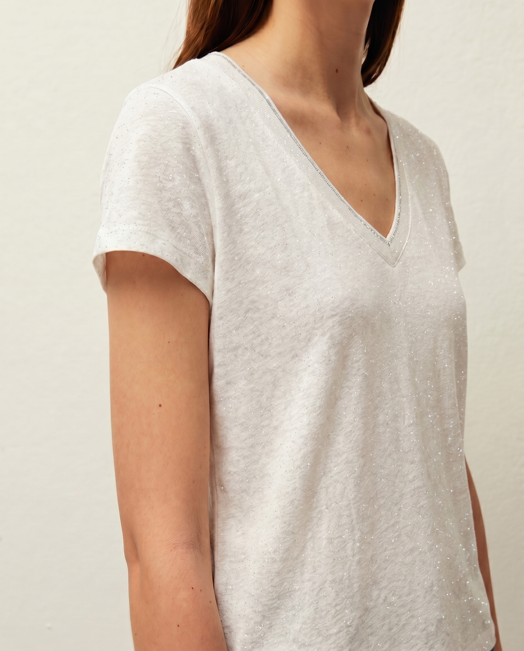 Camiseta lino con foil