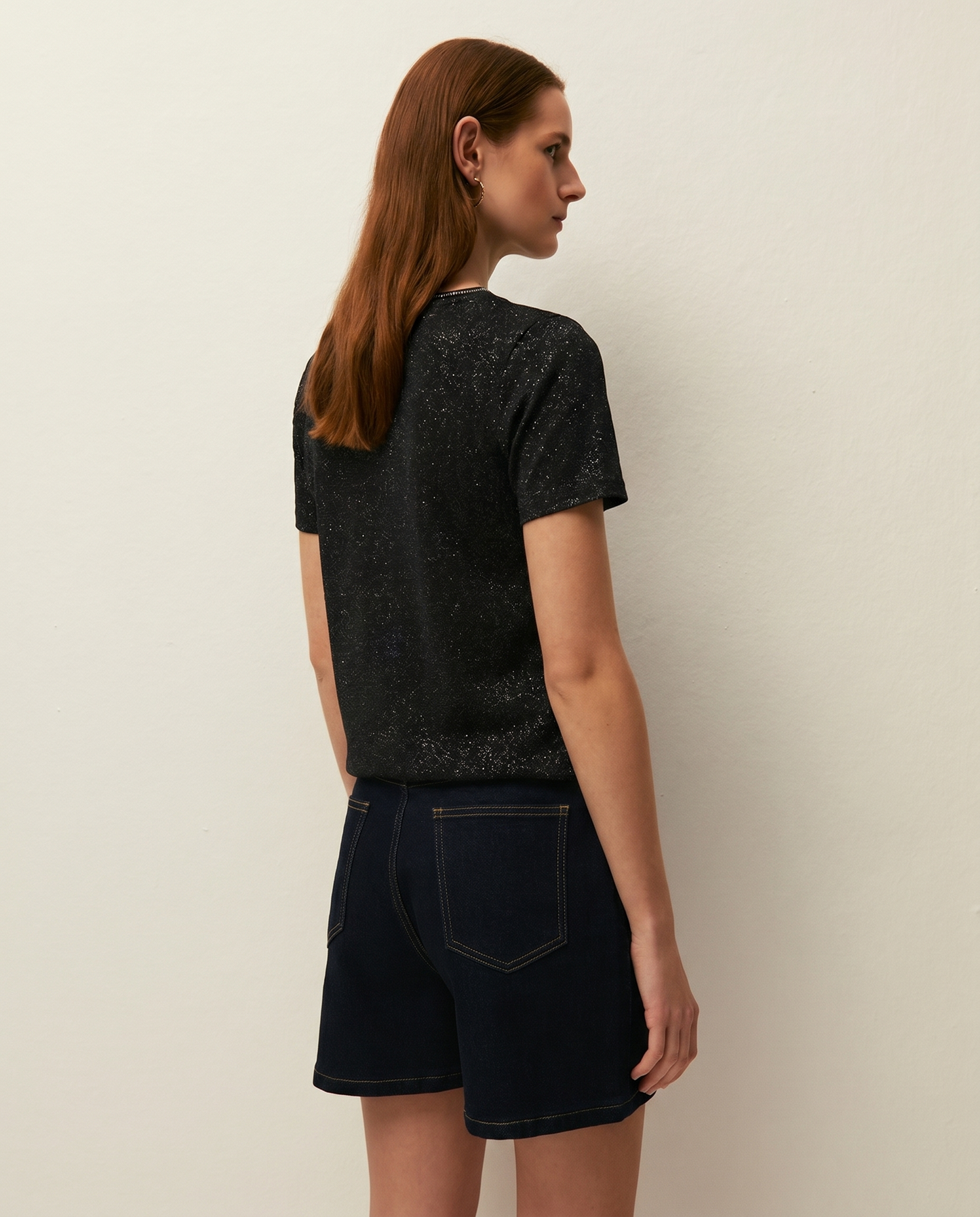 Camiseta lino con foil
