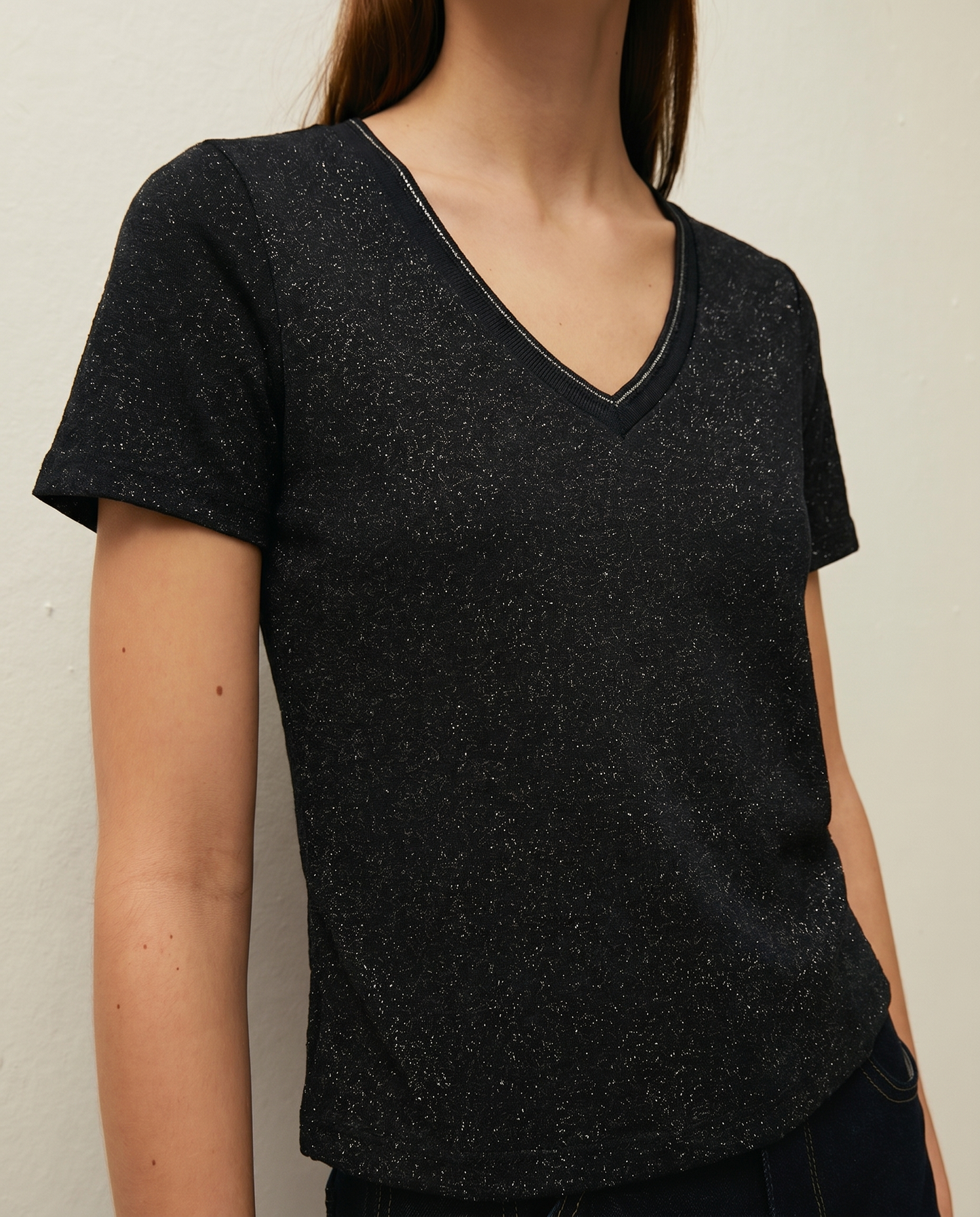 Camiseta lino con foil