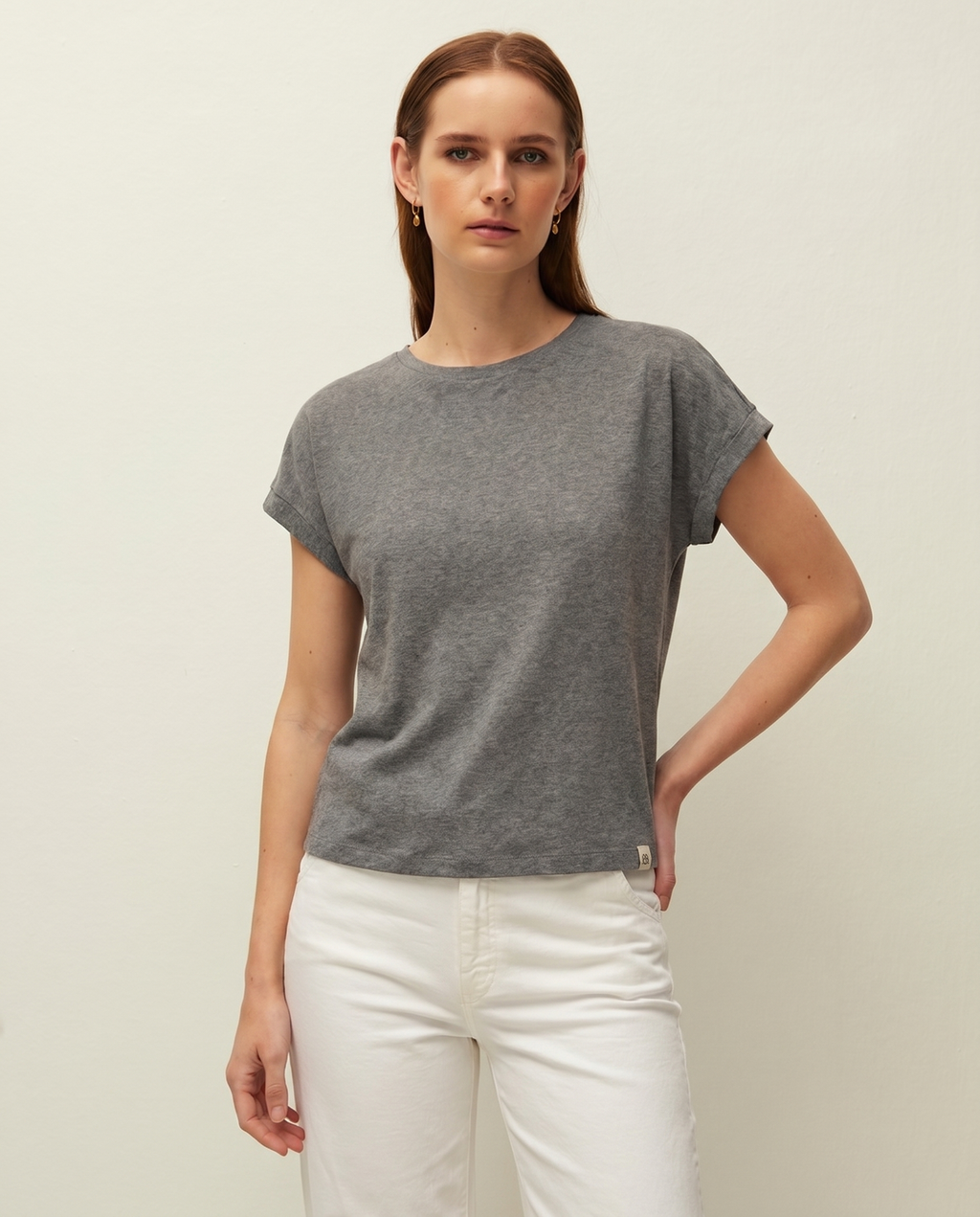 Camiseta cuello redondo manga corta