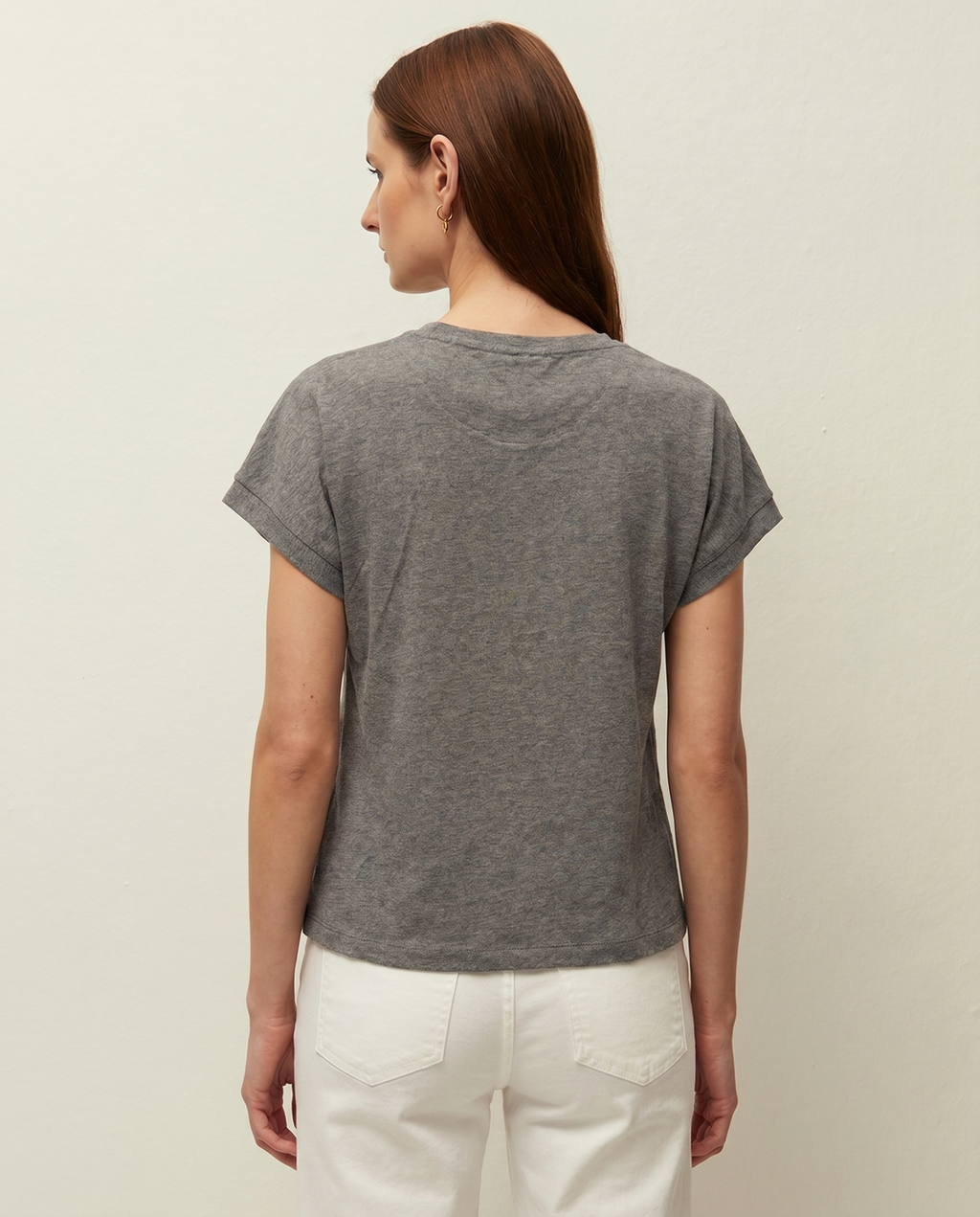 Camiseta cuello redondo manga corta