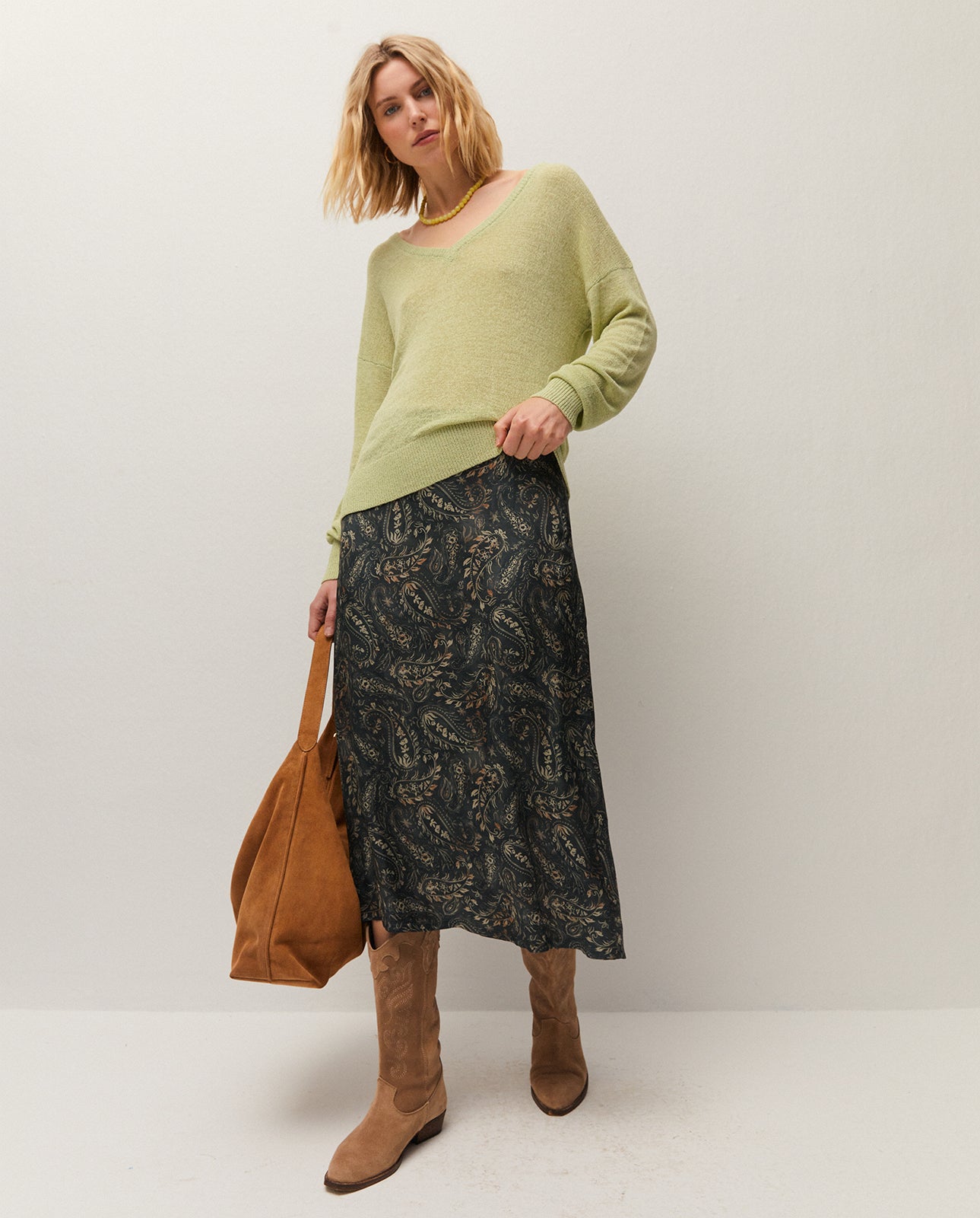 Skirt with a paisley print